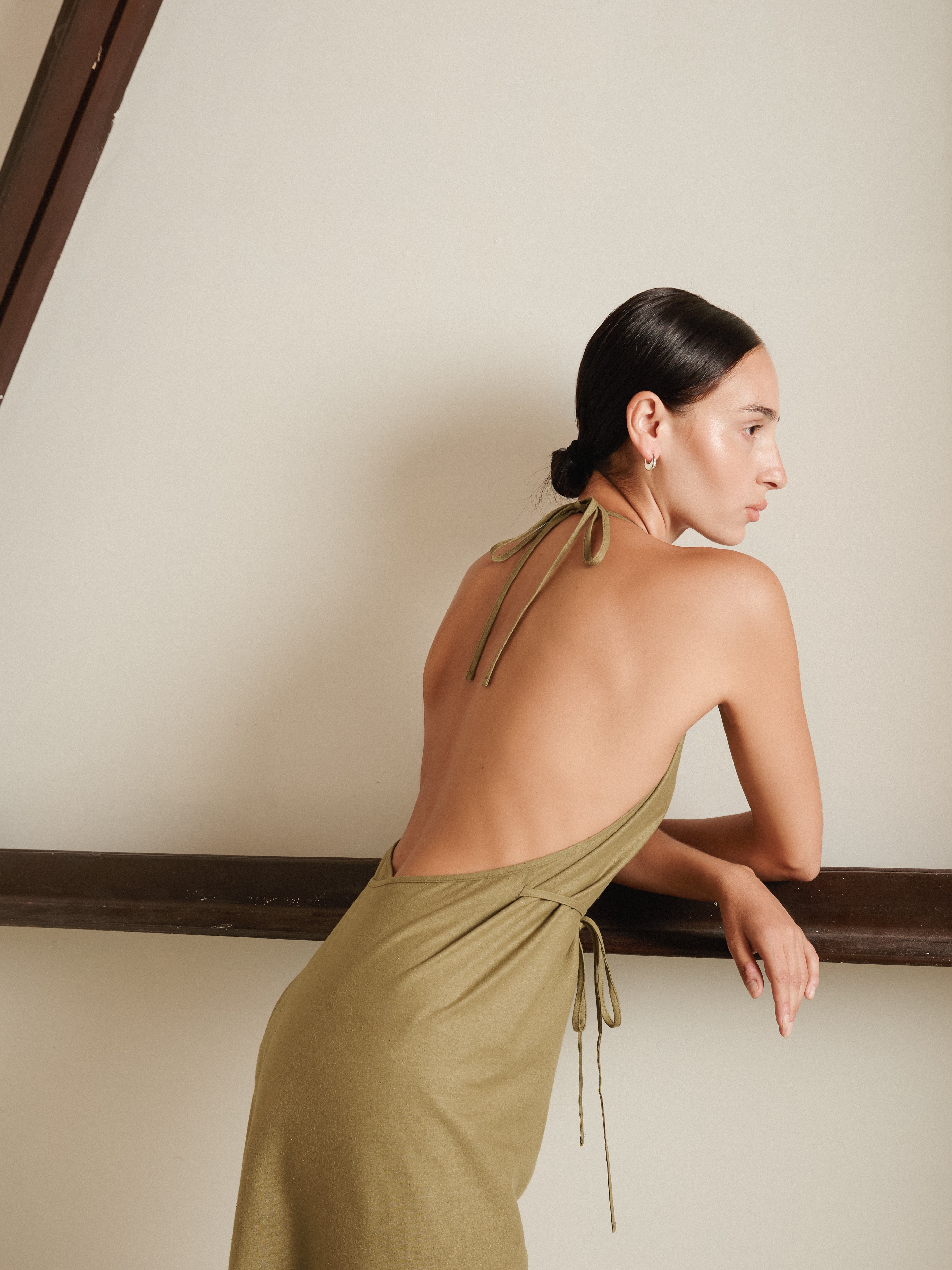 Apron Dress in Lua Green