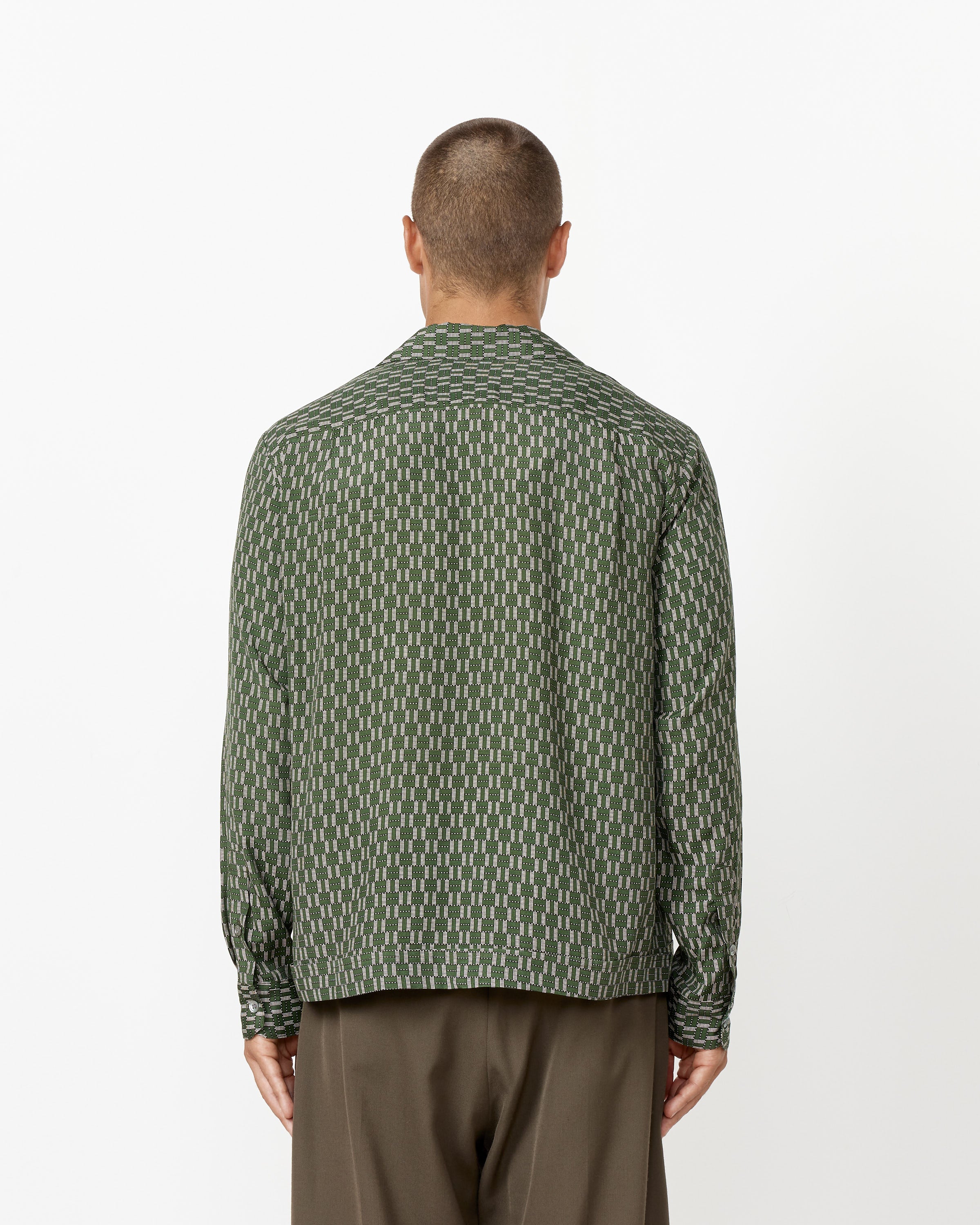 Zach Shirt in Rayon Print Green