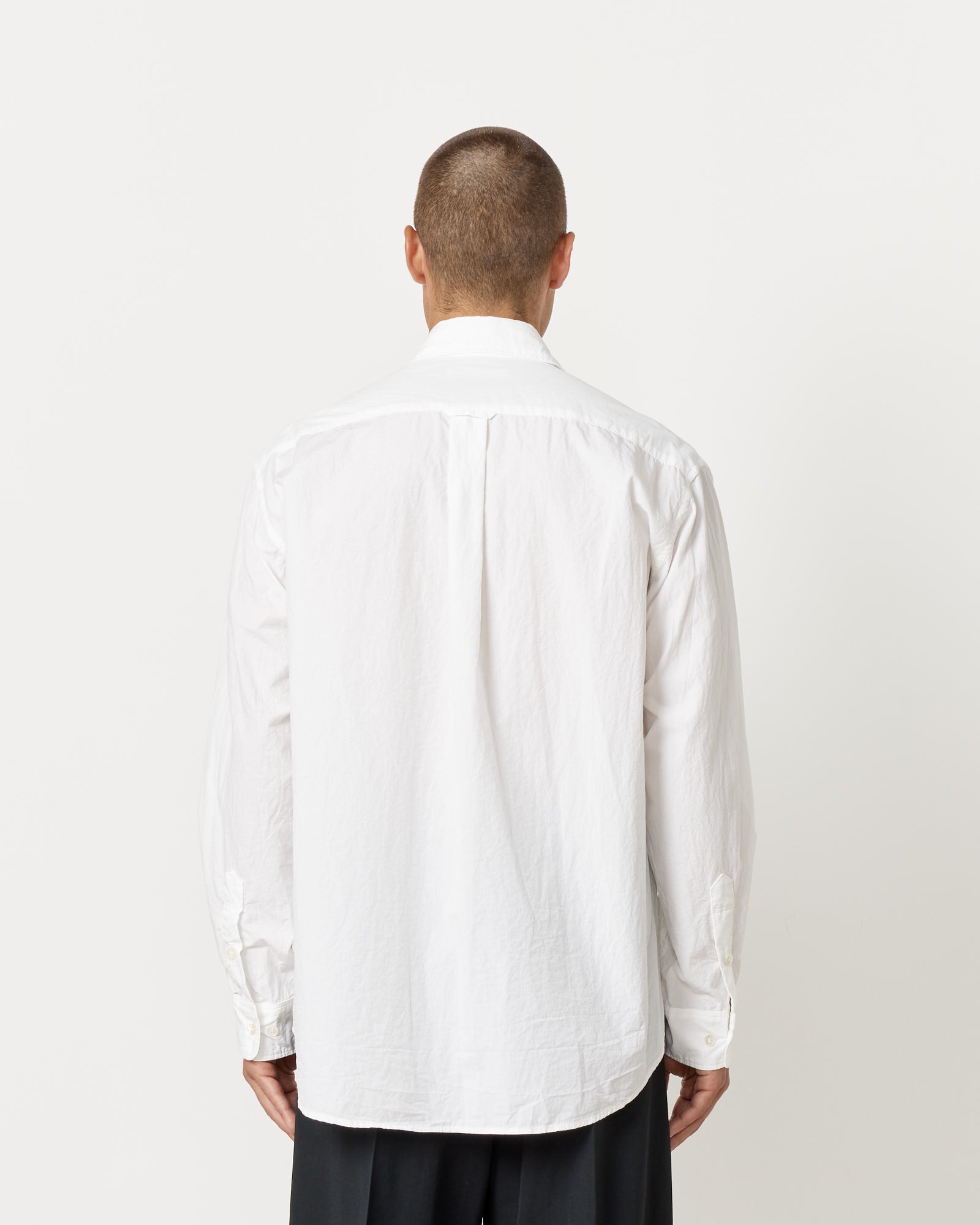 Gio Shirt in Crushed Cotton White