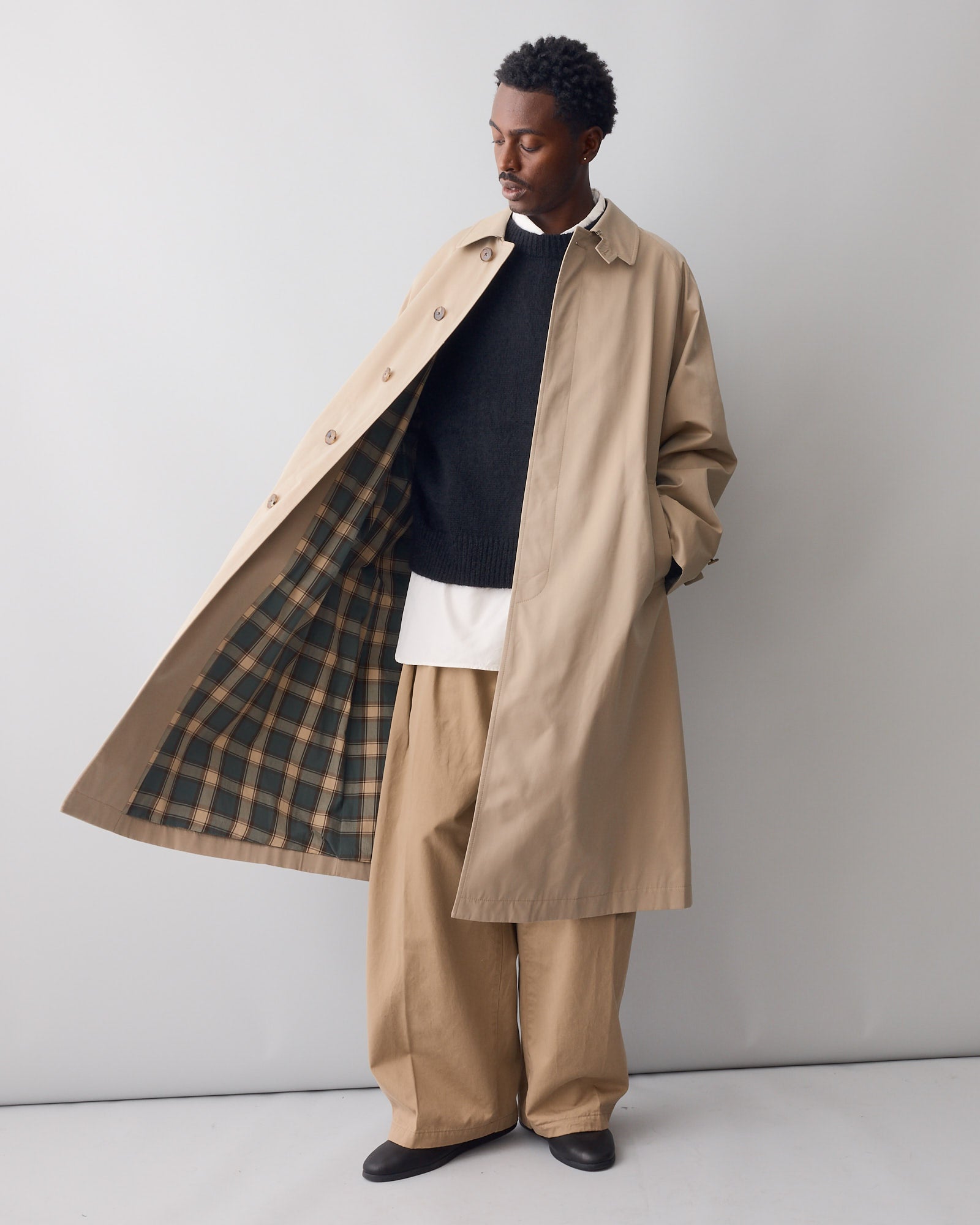 Studio Nicholson x BEAMS PLUS Peter Raincoat in Tan