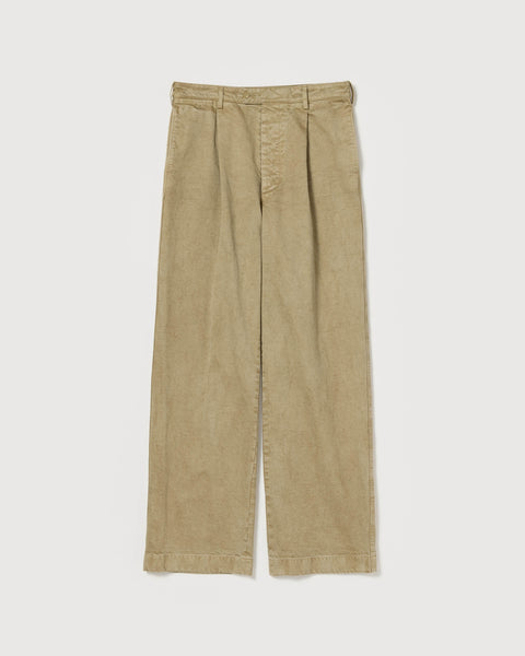 【AURALEE】WASHED FINX CHINO ONE TUCK PANT Namu Shop - Auralee Washed Finx Chino One-Tuck Pants - Camel