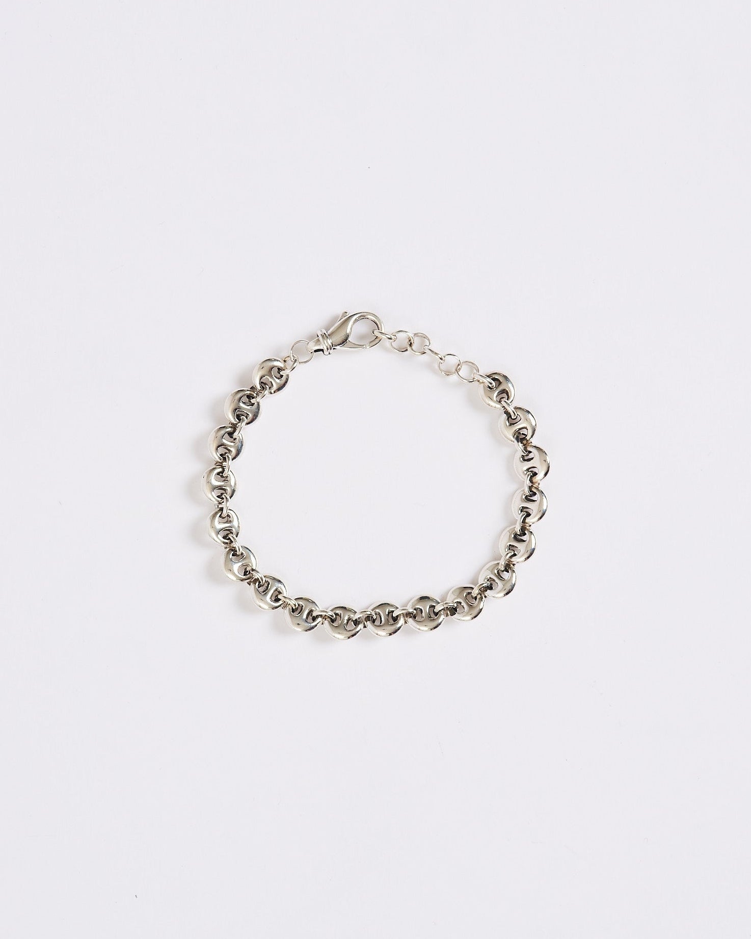 Small Circle Link Bracelet in Sterling Silver