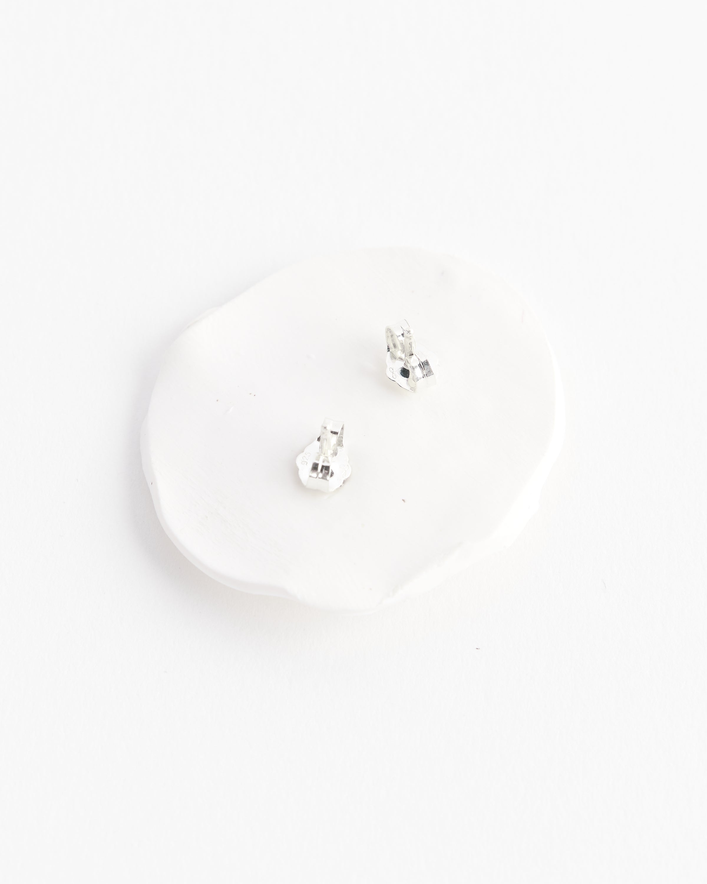Mini Face Studs in Sterling Silver