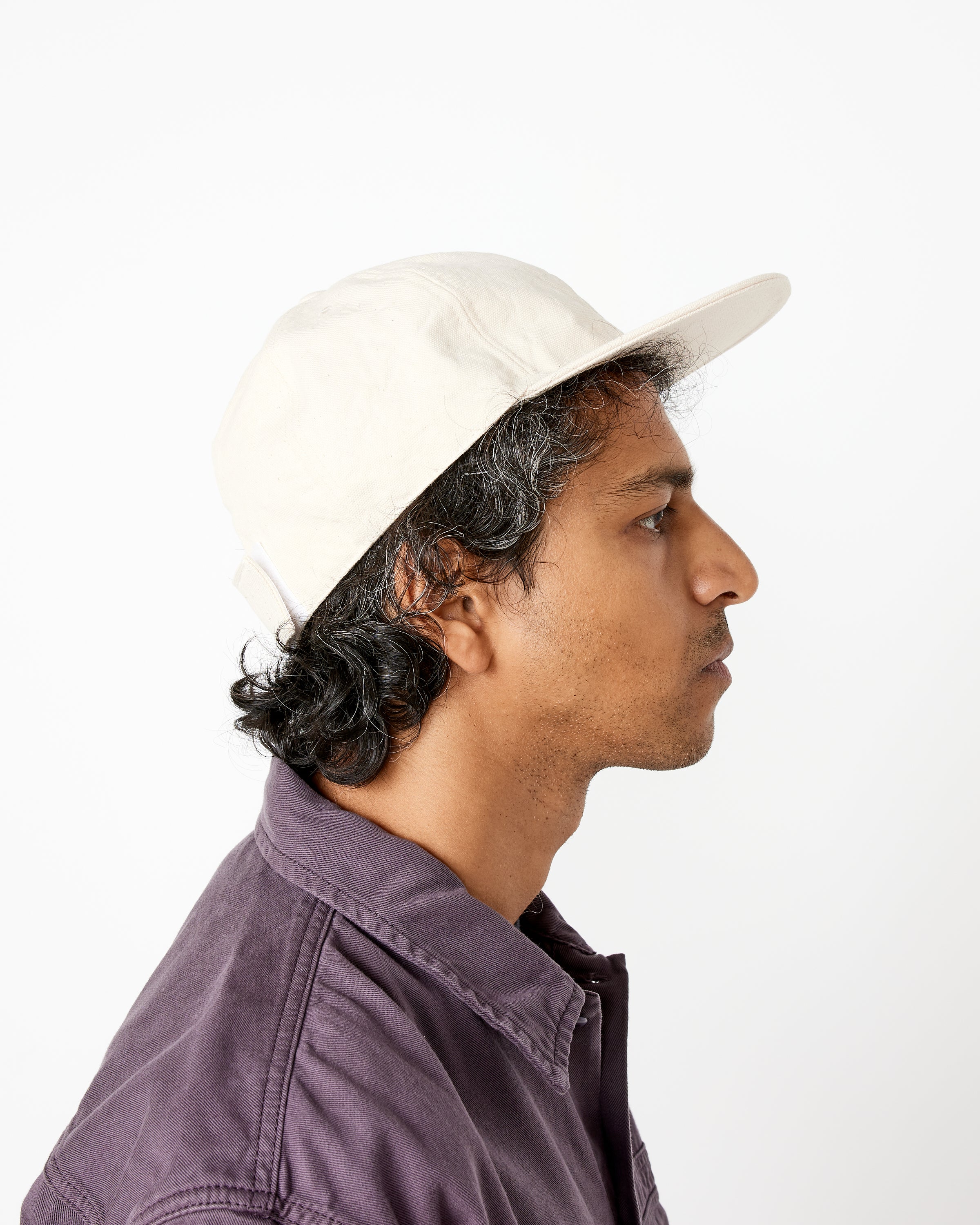 Canvas Velcro Back Cap in Natural
