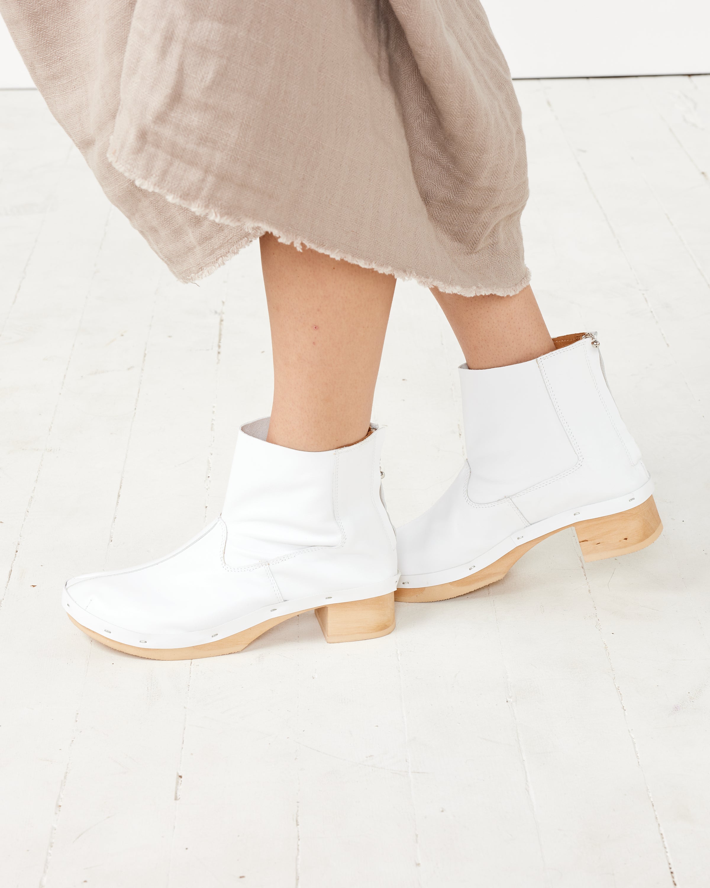 Clog Boot in White