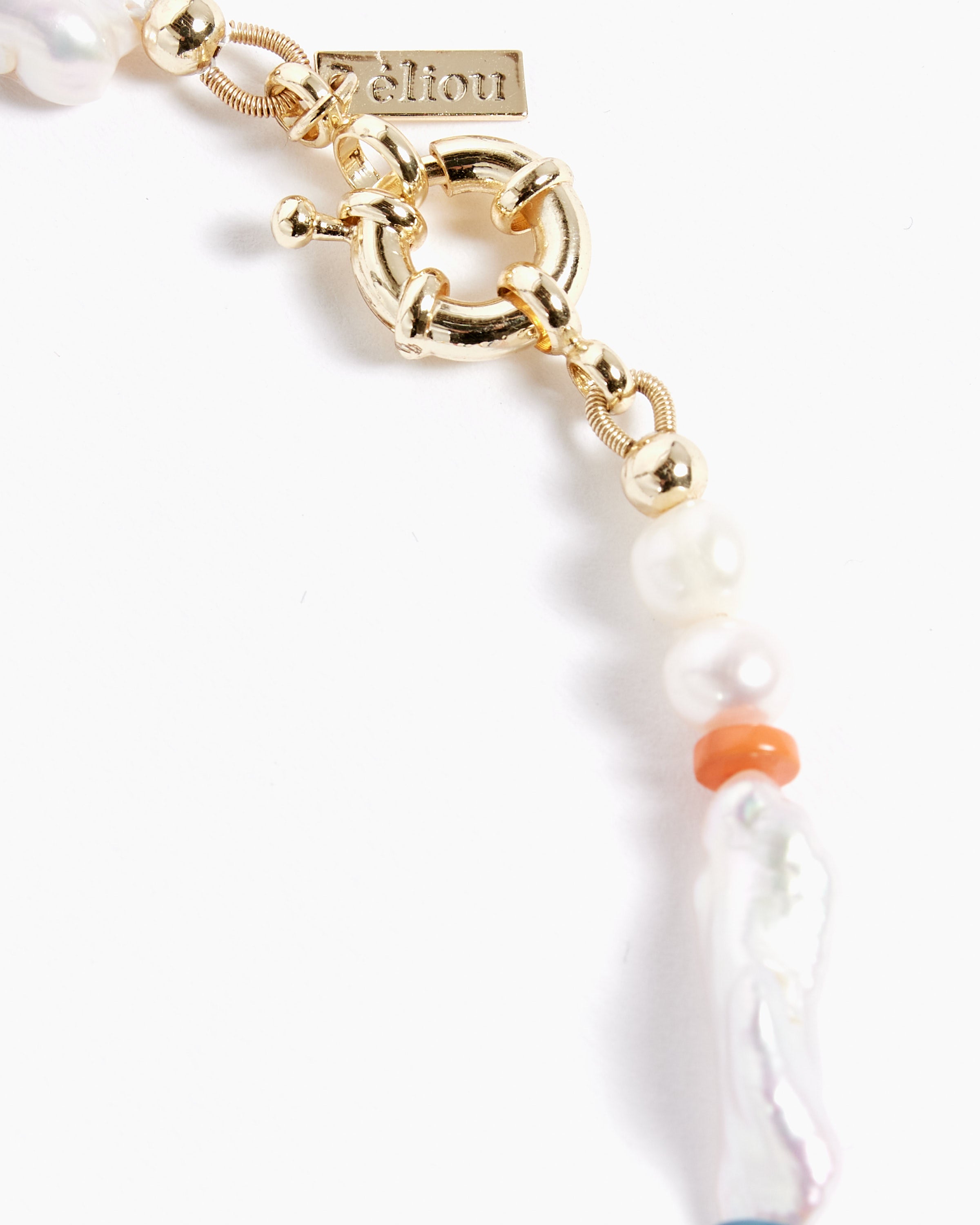 Lisa Necklace in Baroque Pearl/Enamel Bead