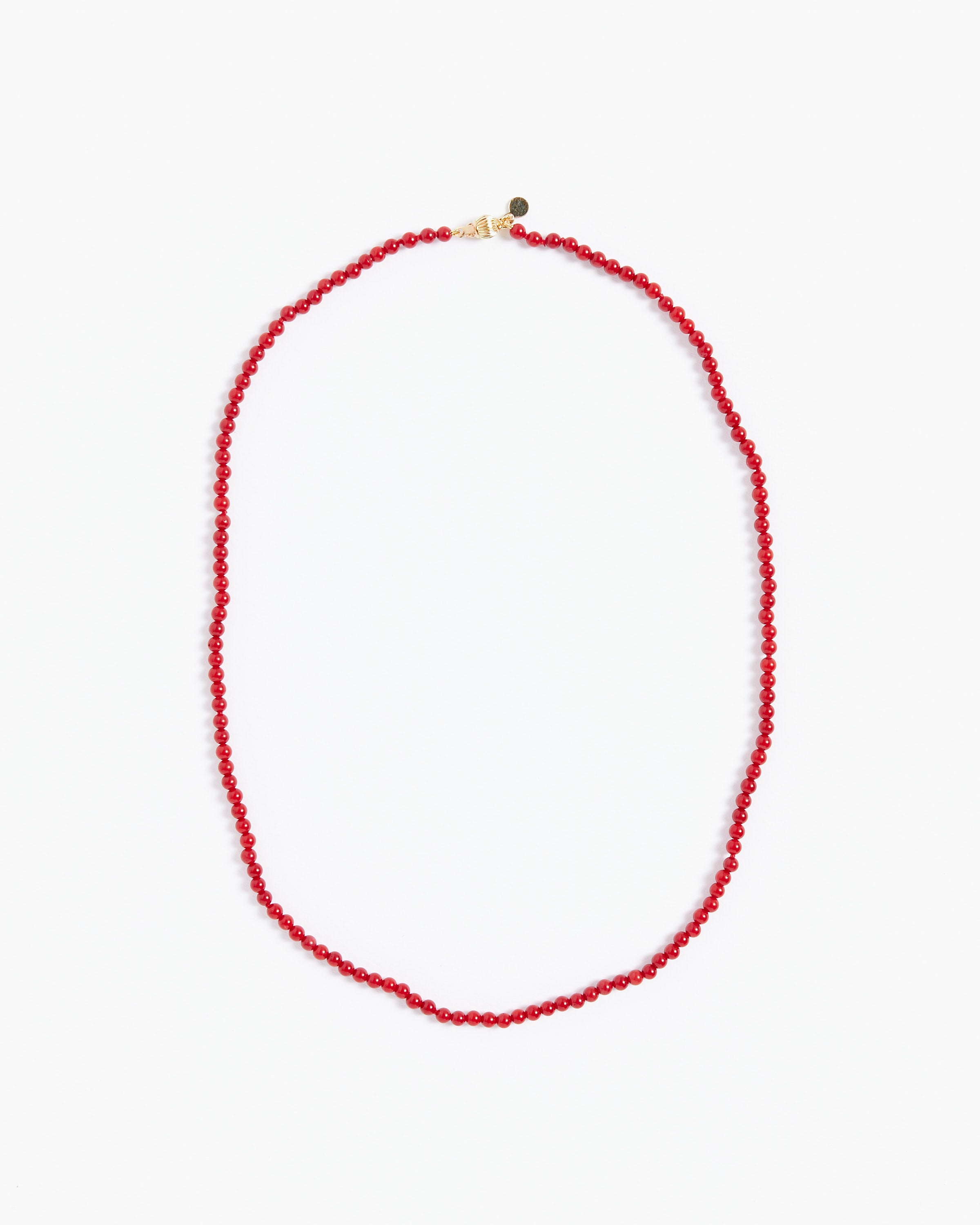 Bamboo Necklace in Red Coral