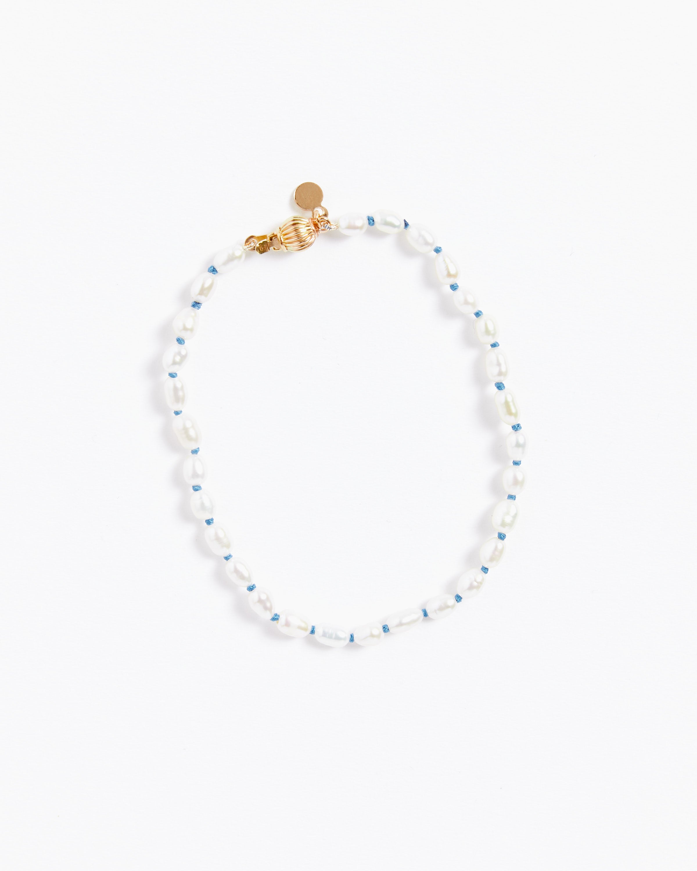 Brujeria Bracelet in Pearl Blue Silk