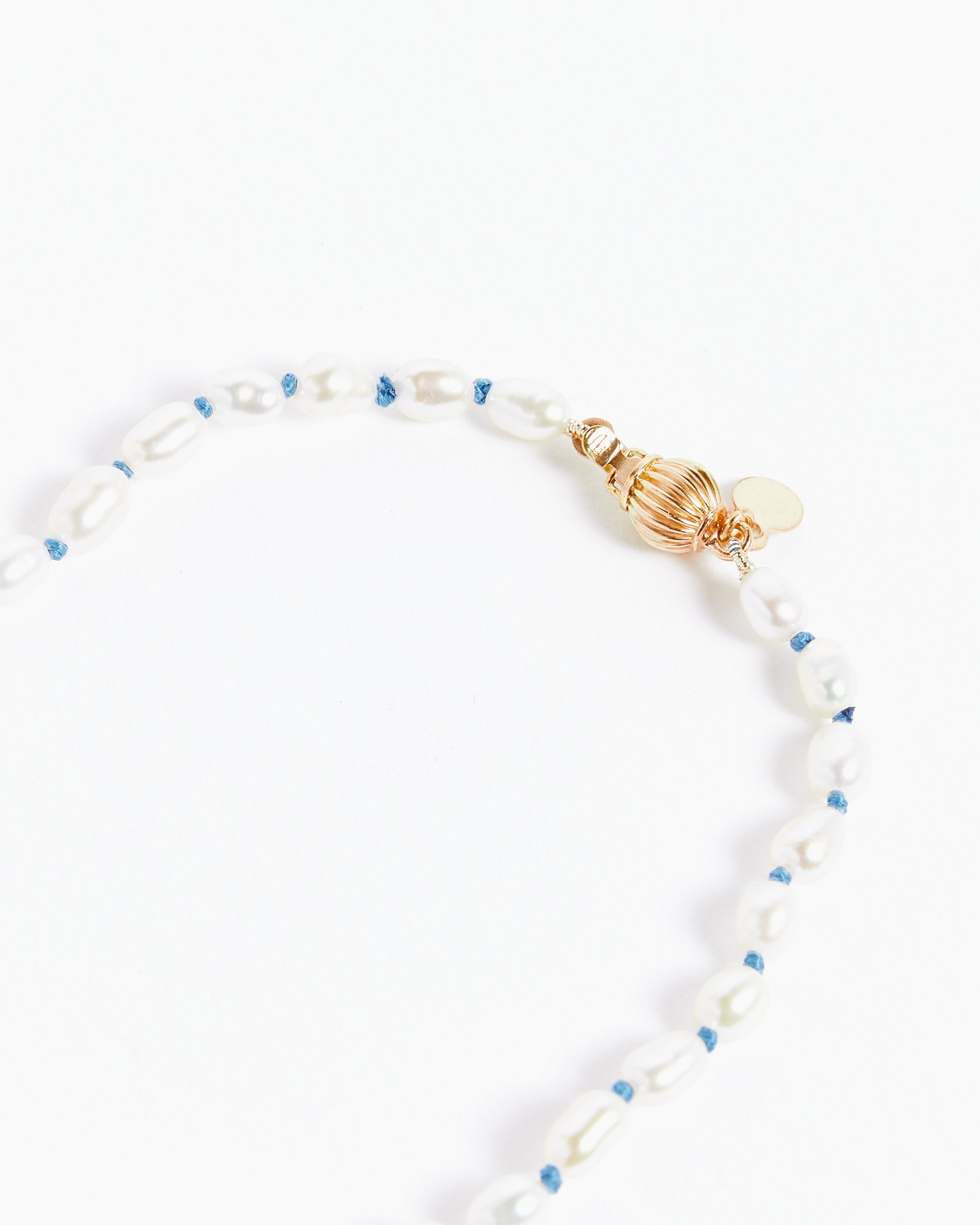Brujeria Bracelet in Pearl Blue Silk