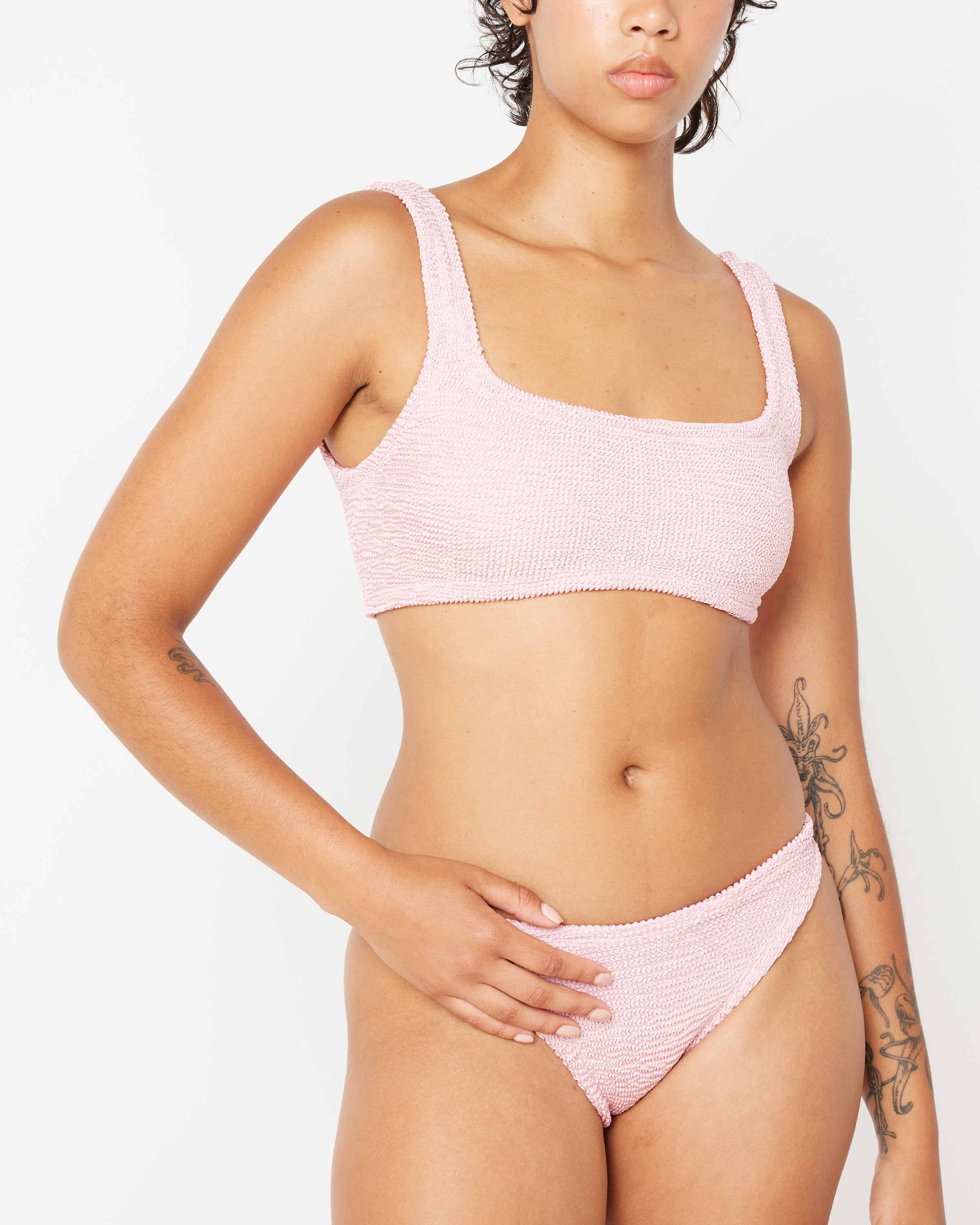 Xandra Bikini in Metallic Dusty Pink
