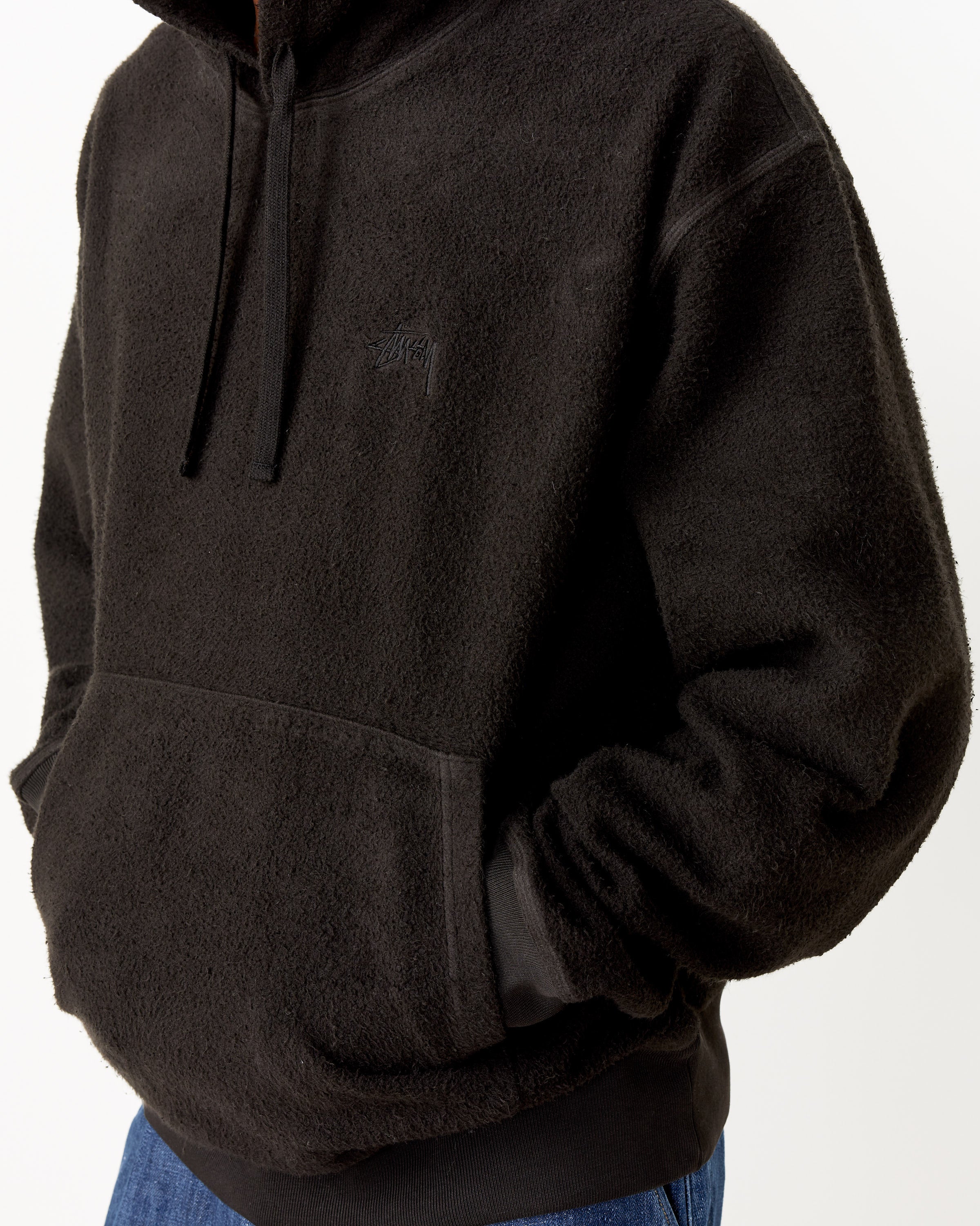 Inside Out Fleece Hood in Black