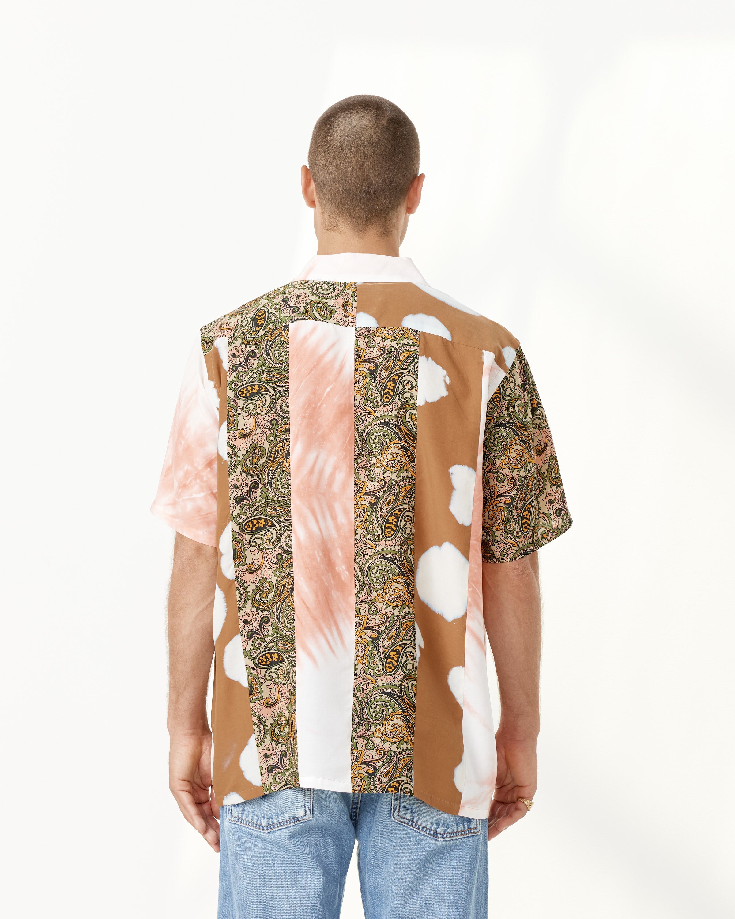 Print & Dye Patchwork SS Shirt