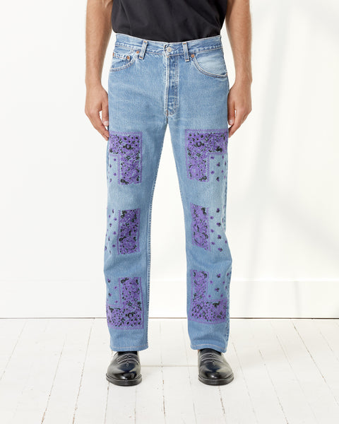 KC Designs Jeans Denim with Multi Design Jean Patches