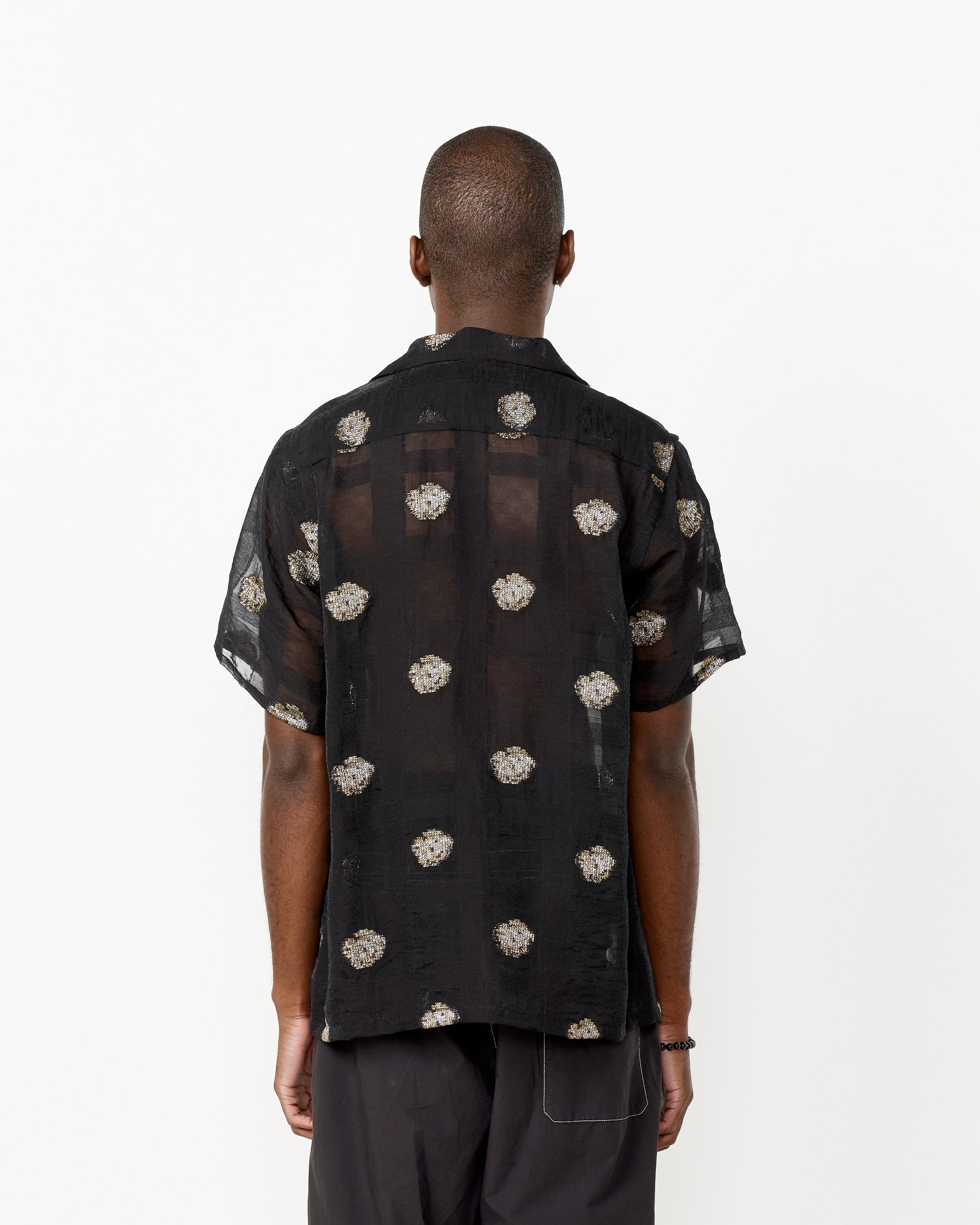 Oriental One-Up Short Sleeve Shirt in Black