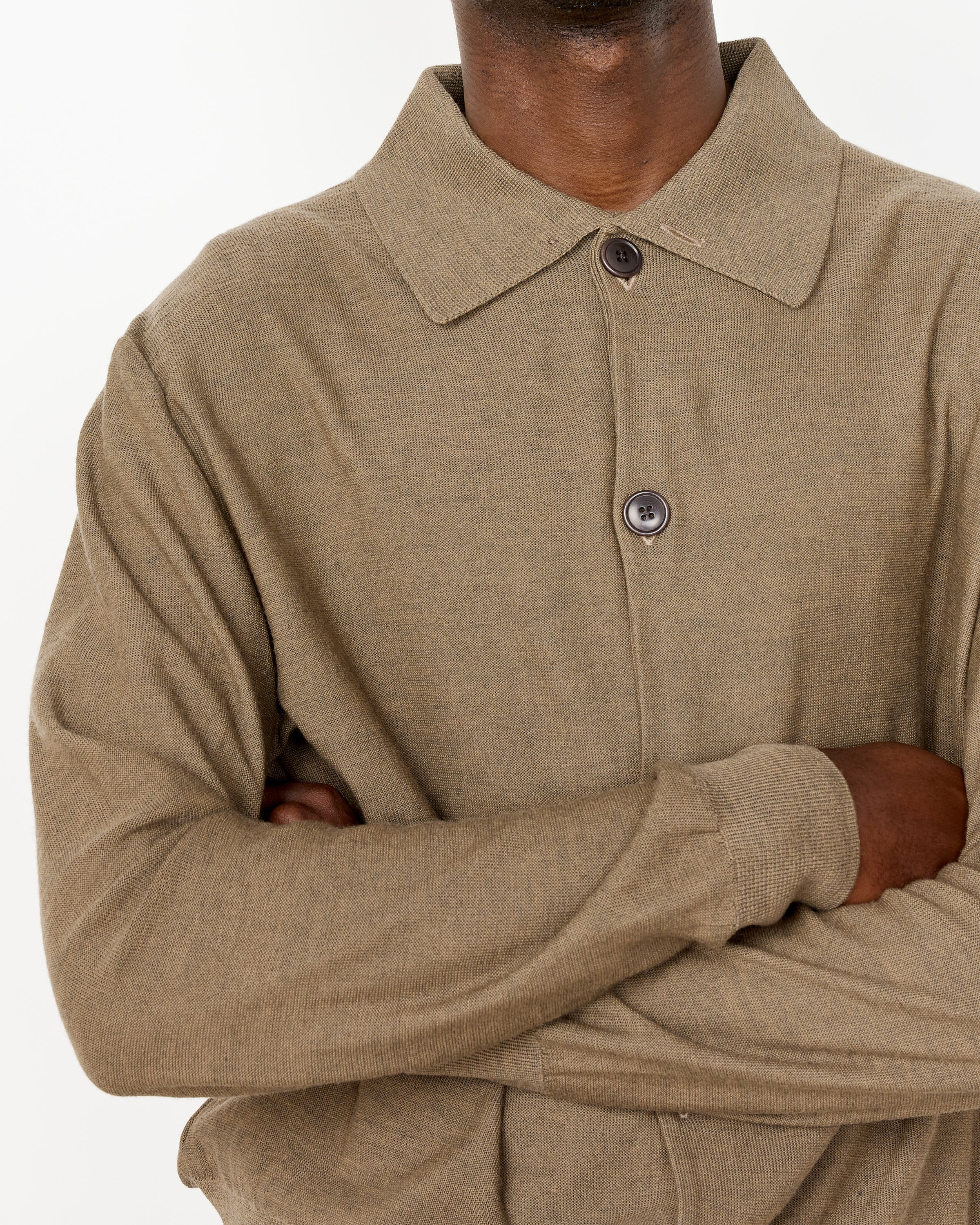Convertible Collar Knit Shirt