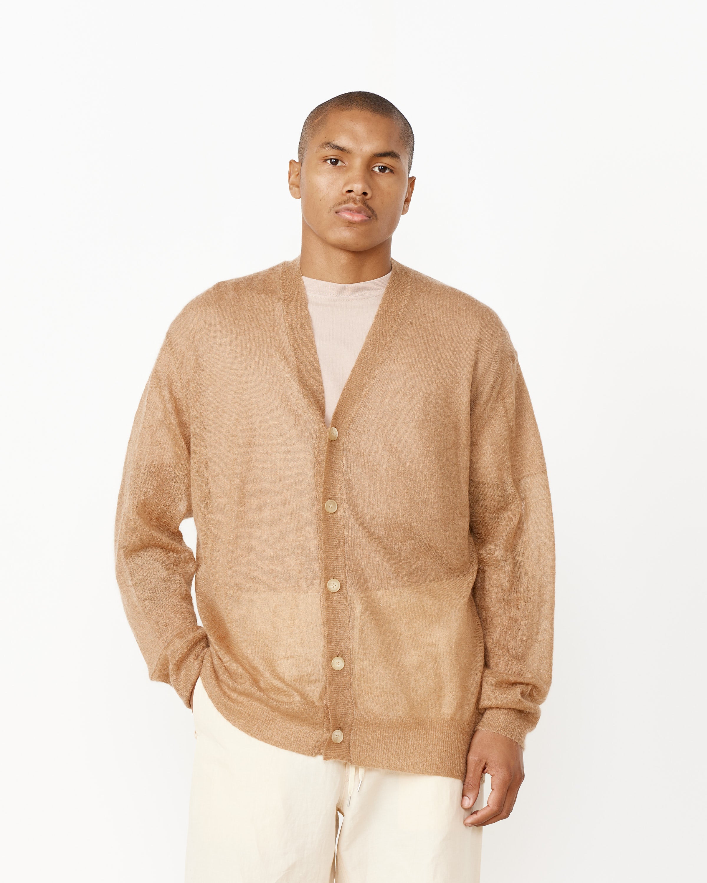 Kid Mohair Sheer Knit Cardigan in Camel – Mohawk General Store