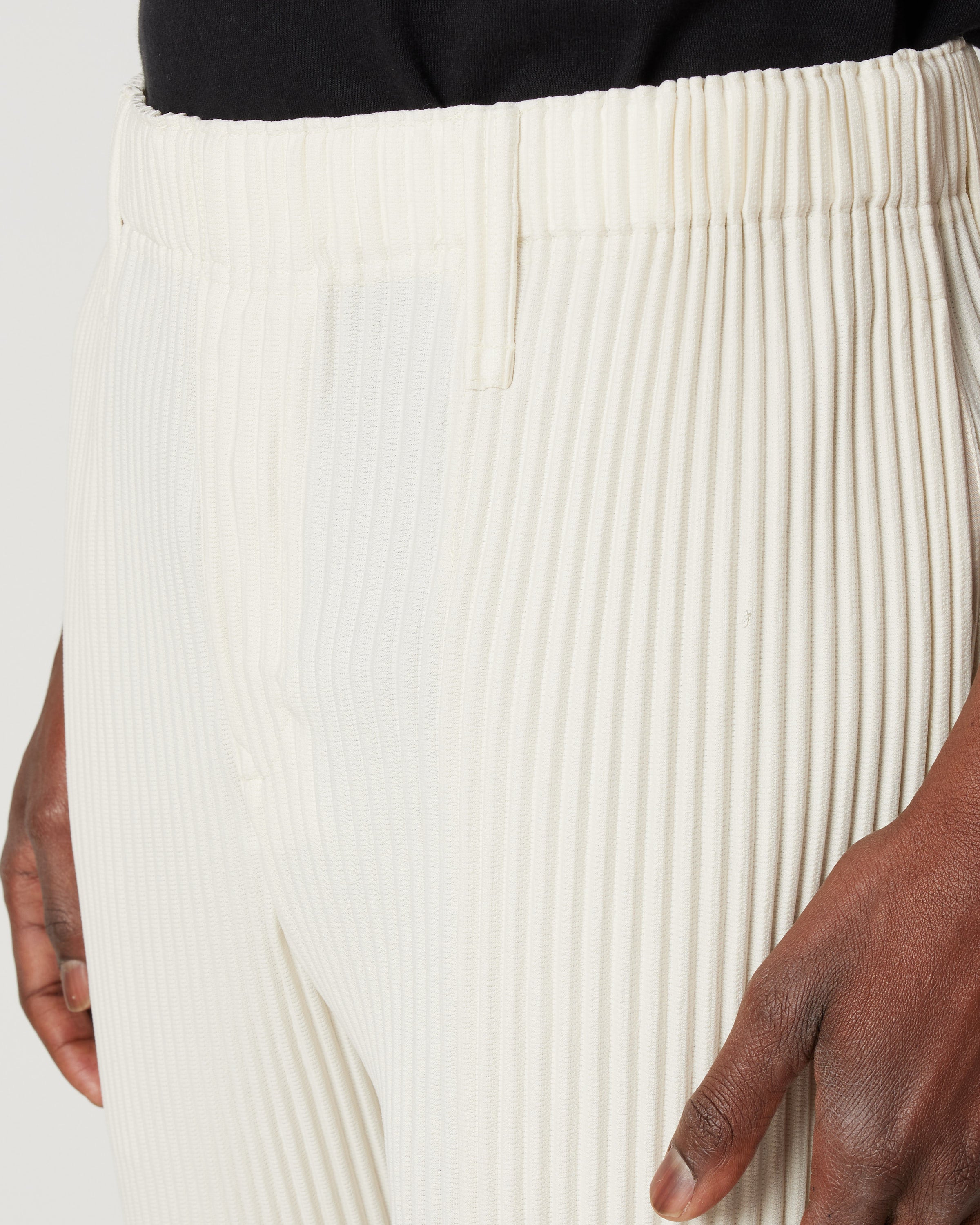 Homme Plissé Issey Miyake Men's JF195 Coloured Pleats Pant in Ivory Homme  Plisse Issey Miyake