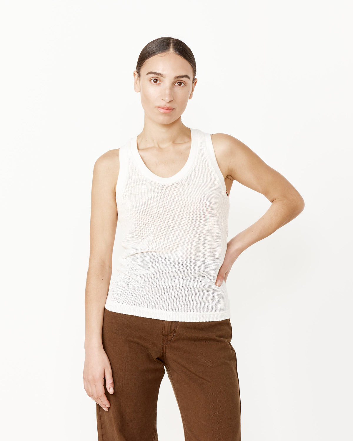 No. 271 Vest Mesh Top Snow