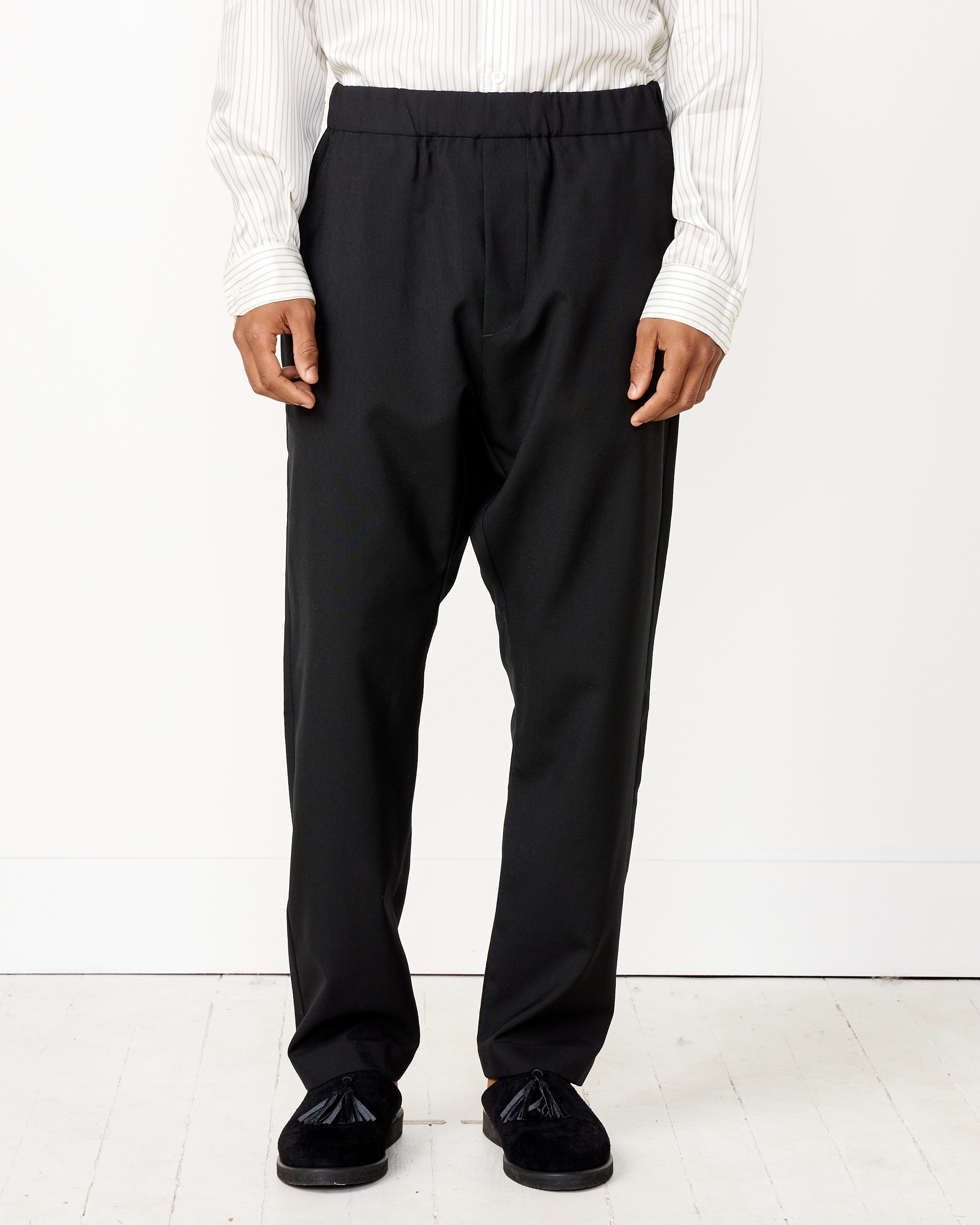 Yoyogi Pant in Black Tropical Wool
