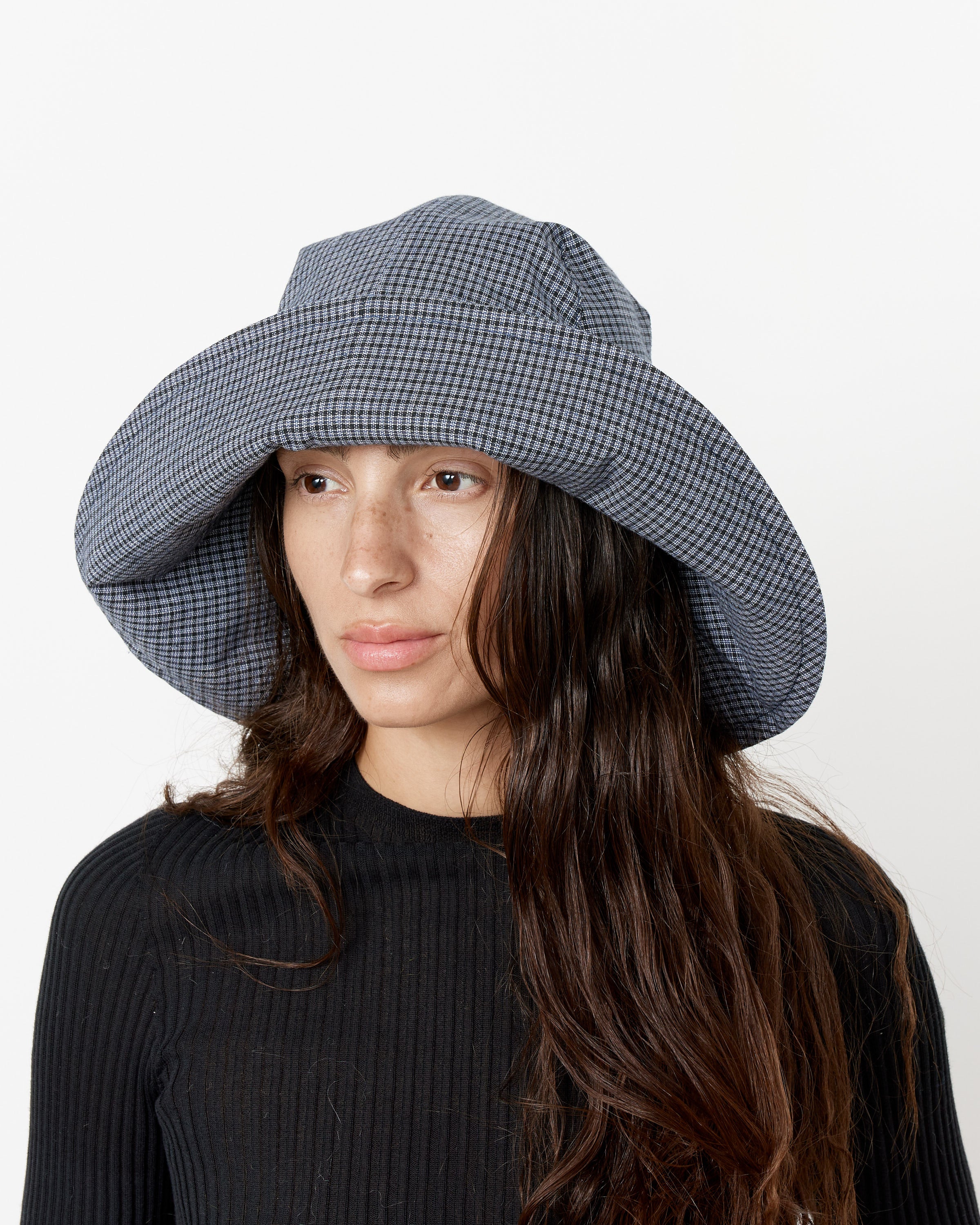 Iona Hat in Blue Plaid