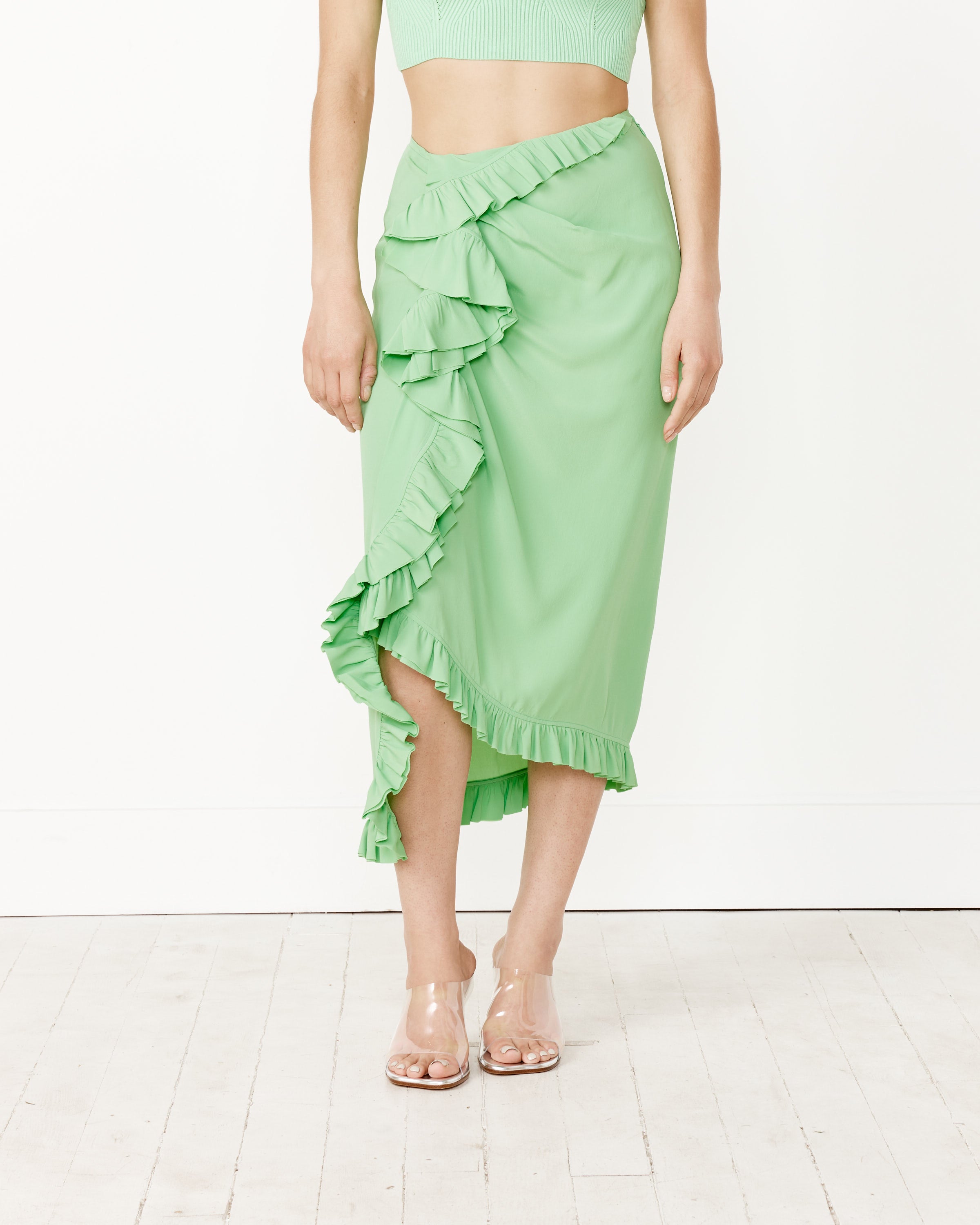 Ruffle Skirt in Light Green – Mohawk General Store