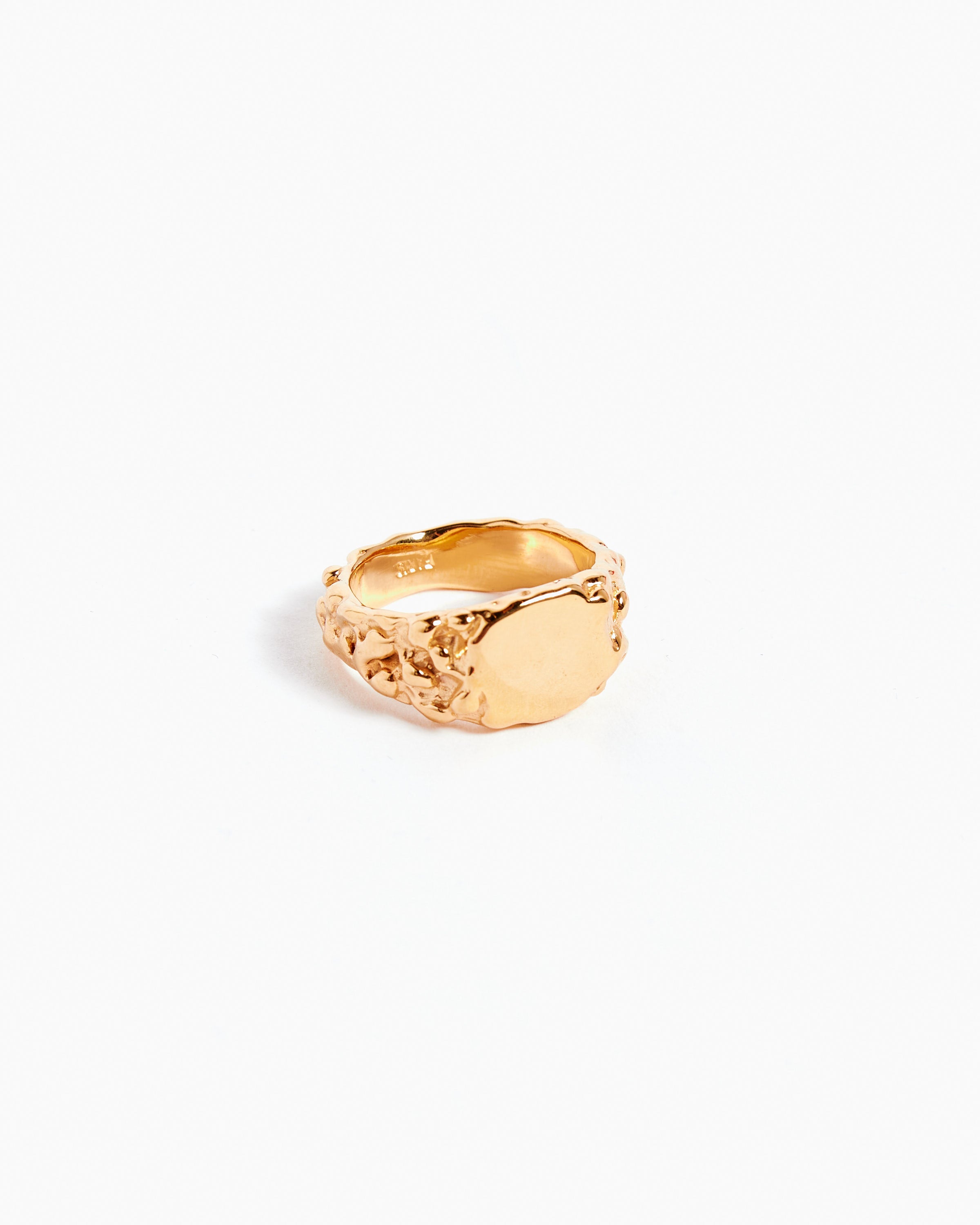 Small Roca Signet in 18K Gold Plated