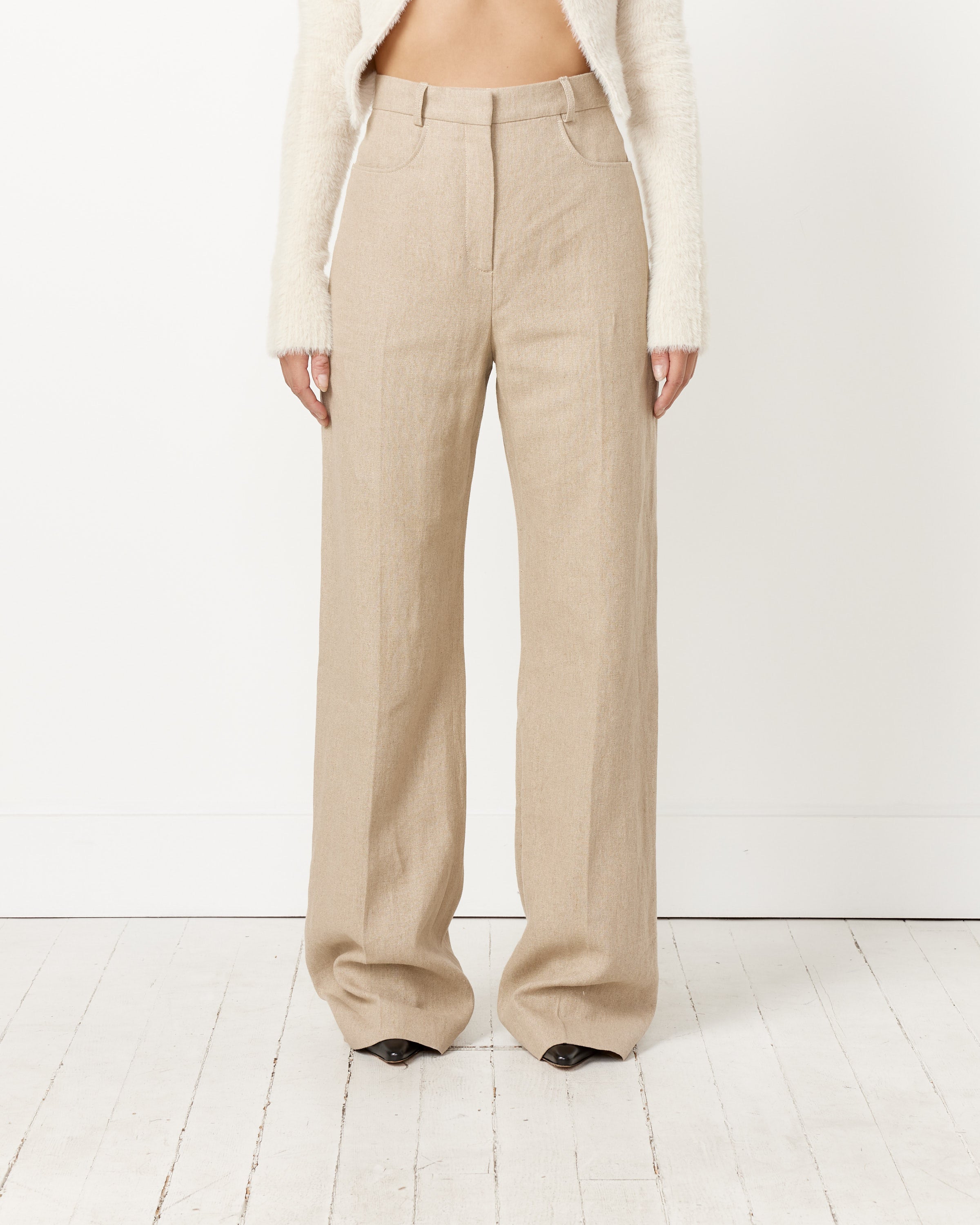 Jacquemus Beige Les Classiques #39;Le pantalon Cabri#39; Trousers