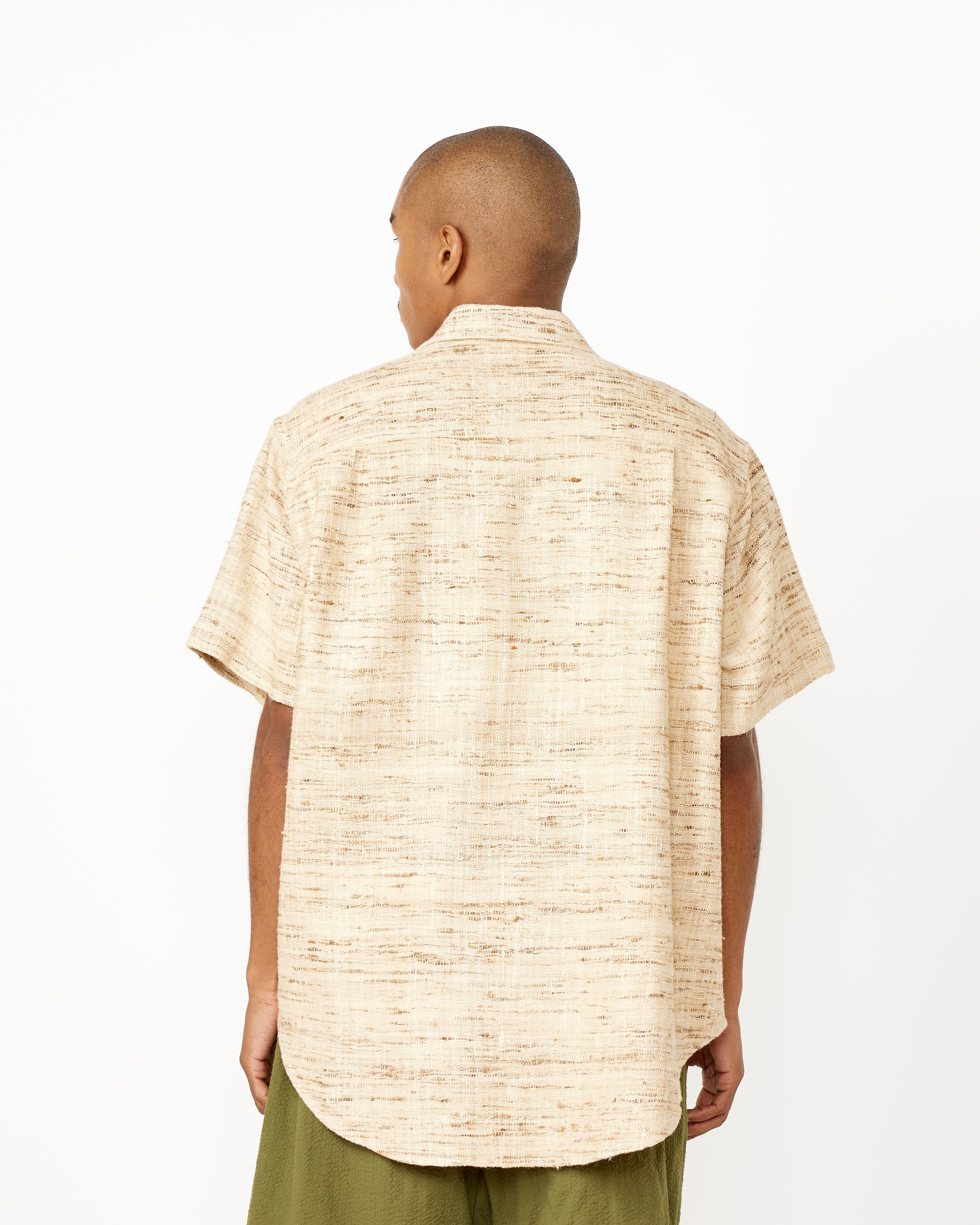 Routine Short Sleeve Handwoven Silk Shirt