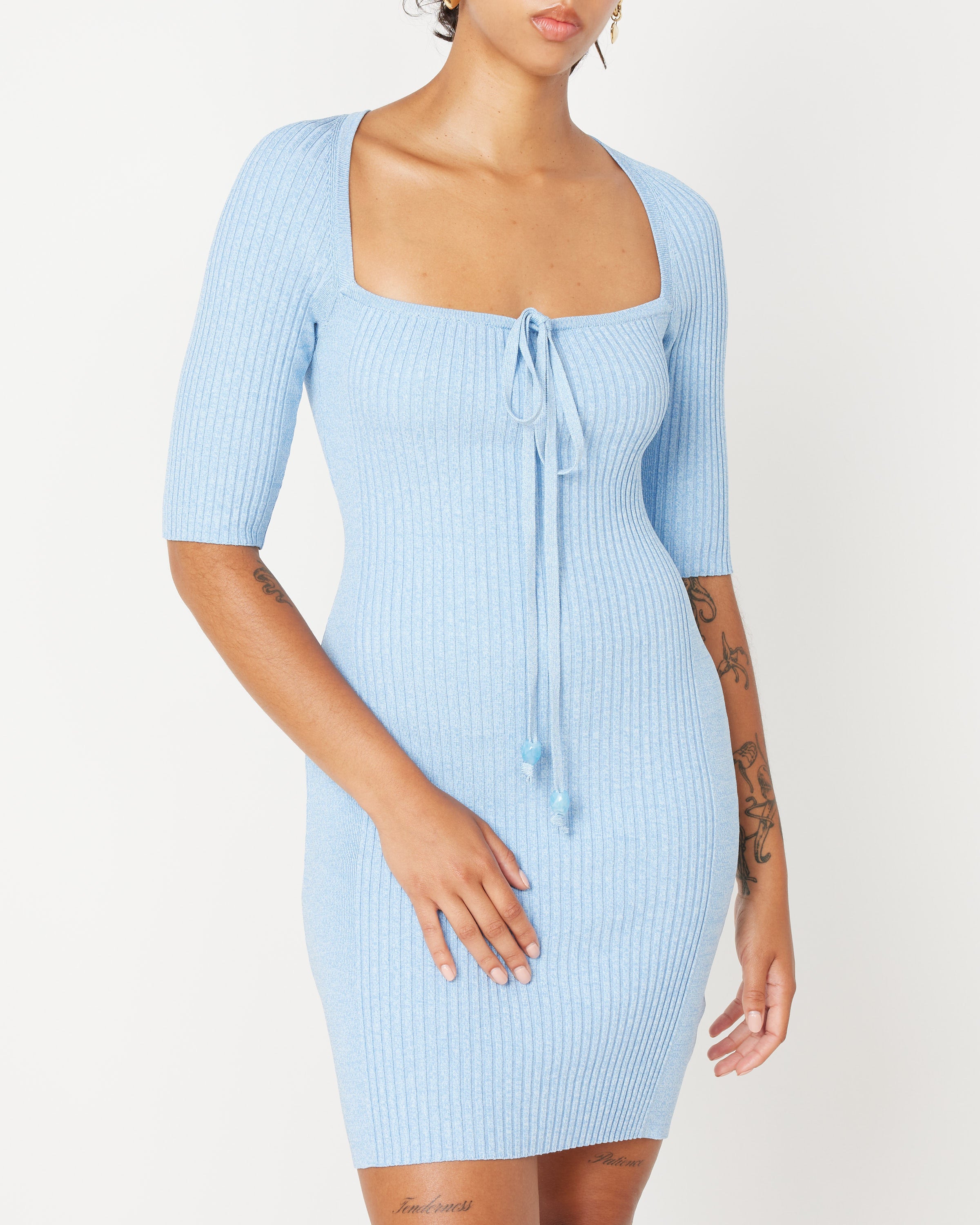 Melange Knit Mini Dress Melange Knit Mini Dress