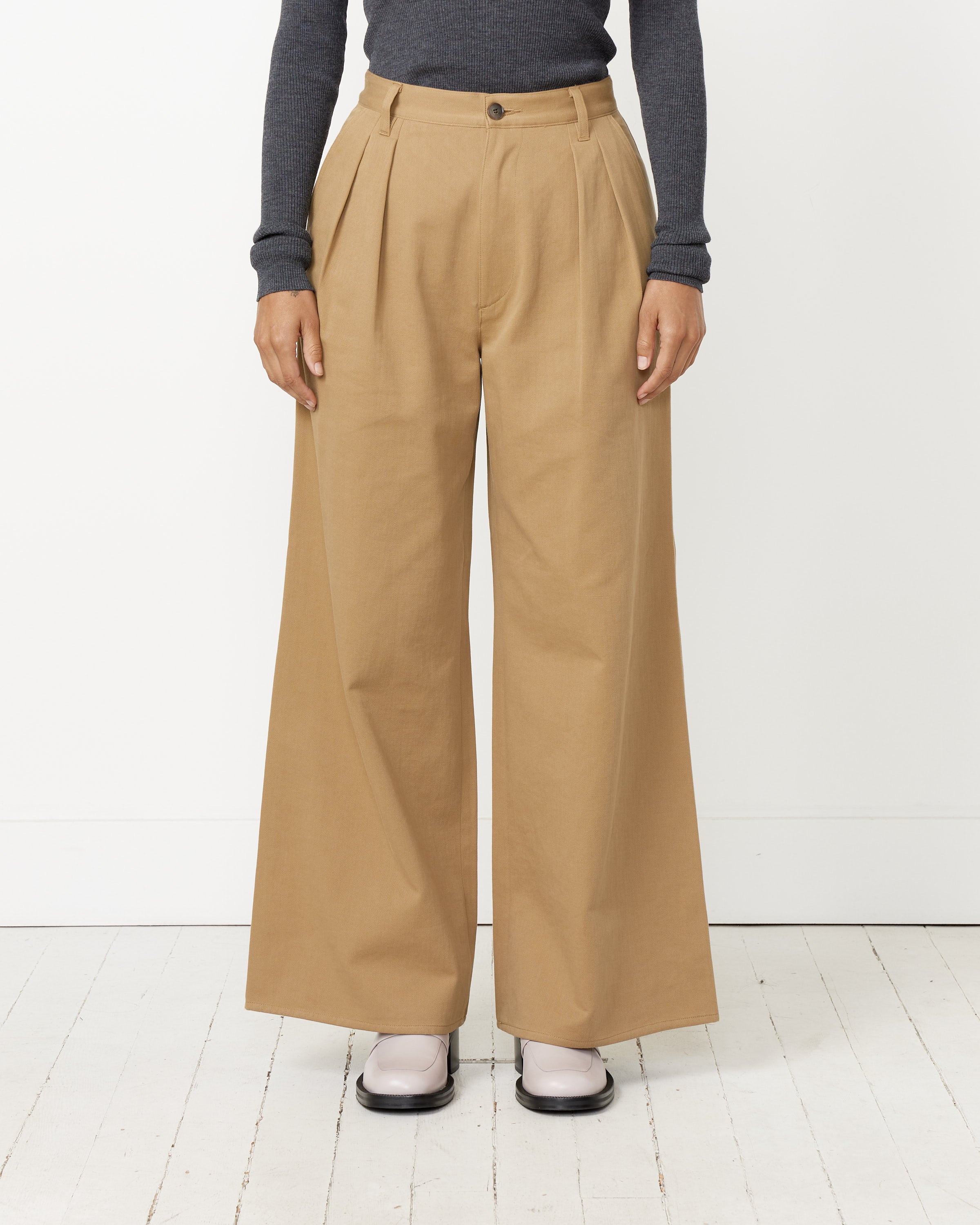 Washed Heavy Chino Wide Pant