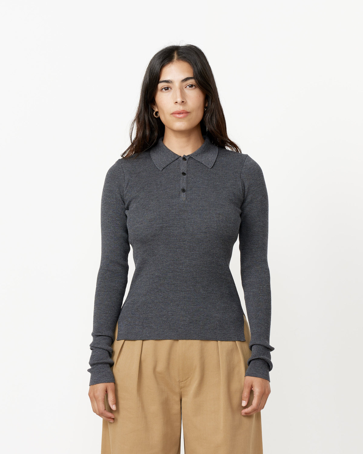 High Gauge Rib Knit Polo