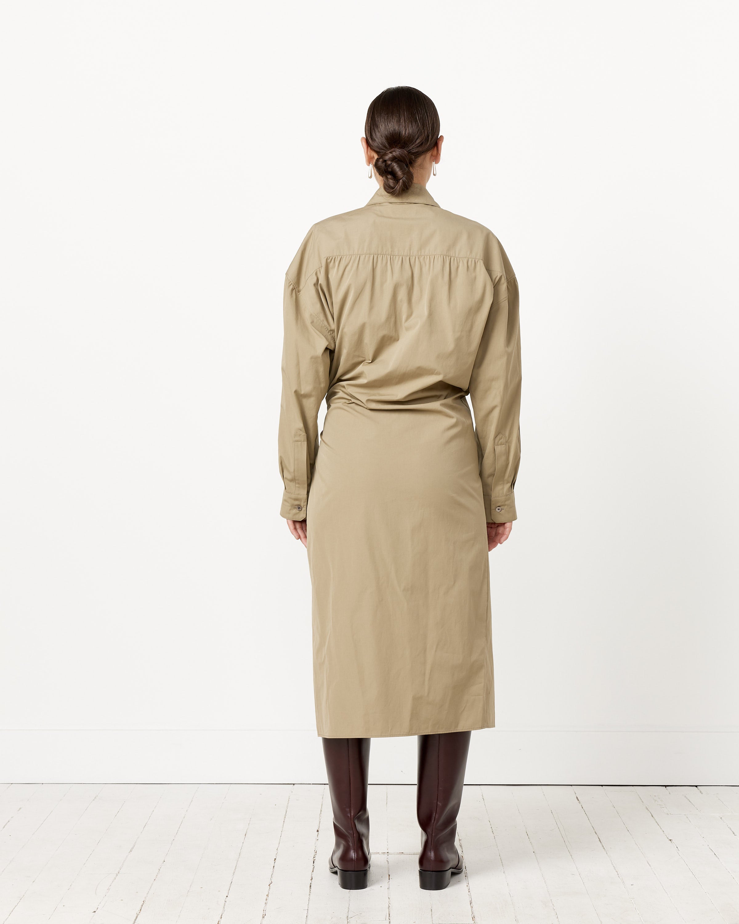 Straight Collar Twisted Dress Straight Collar Twisted Dress