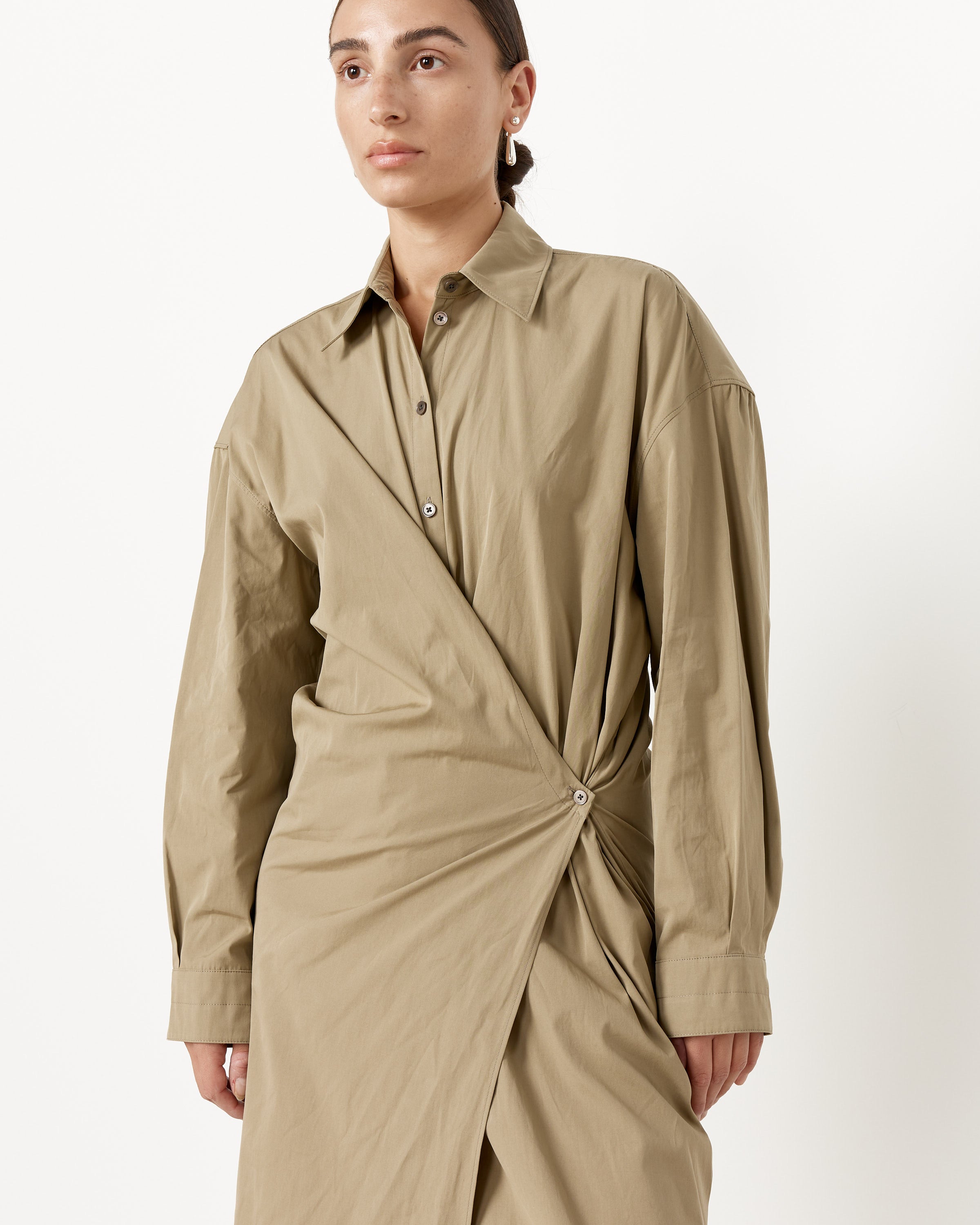 Straight Collar Twisted Dress Straight Collar Twisted Dress