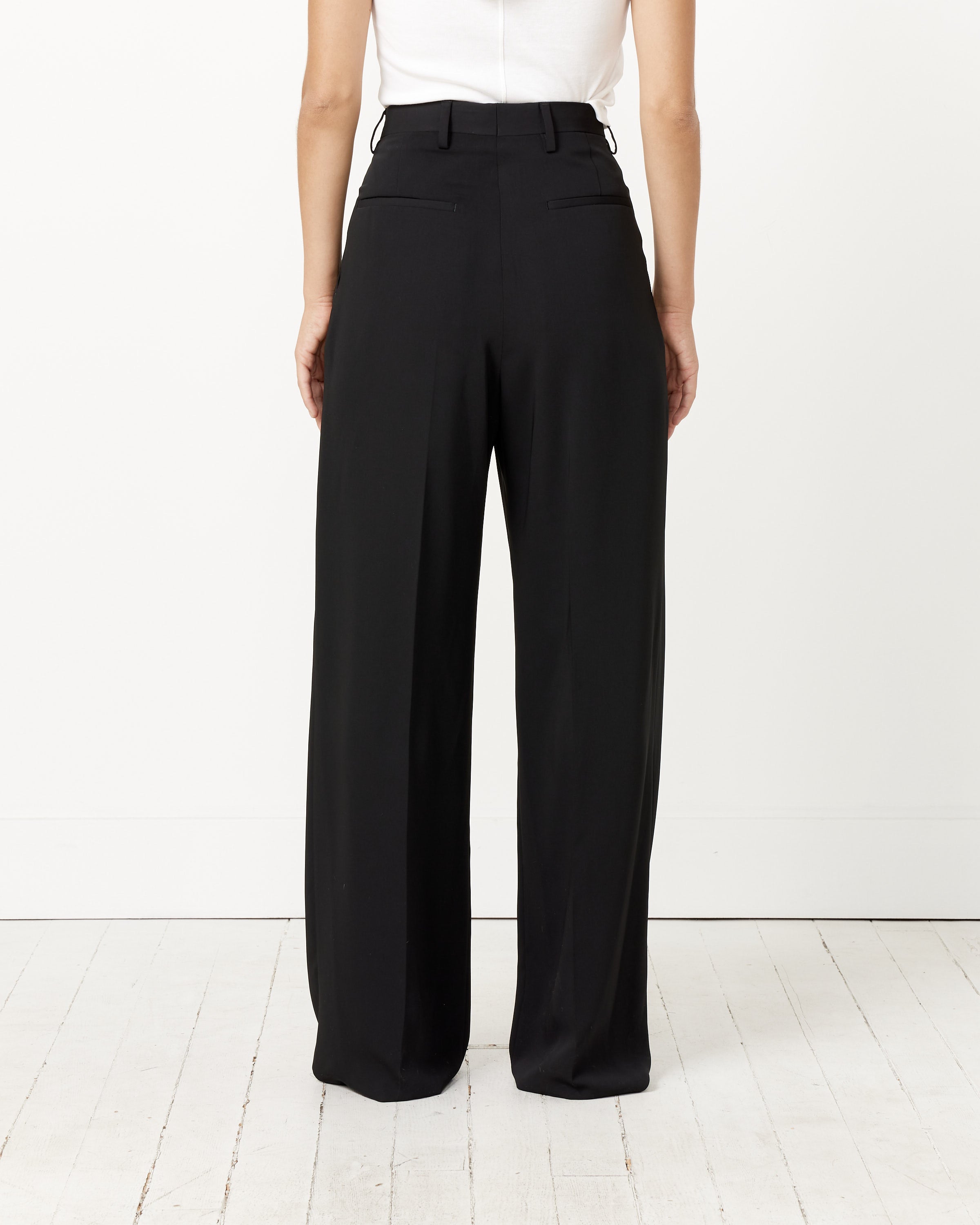 Pleated Wide-Leg Pant