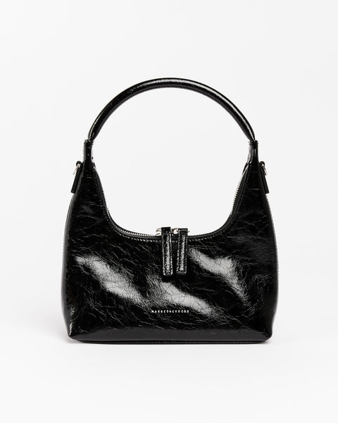 Marge Sherwood Small Zipper Bag in Black Crinkle (Brand New)