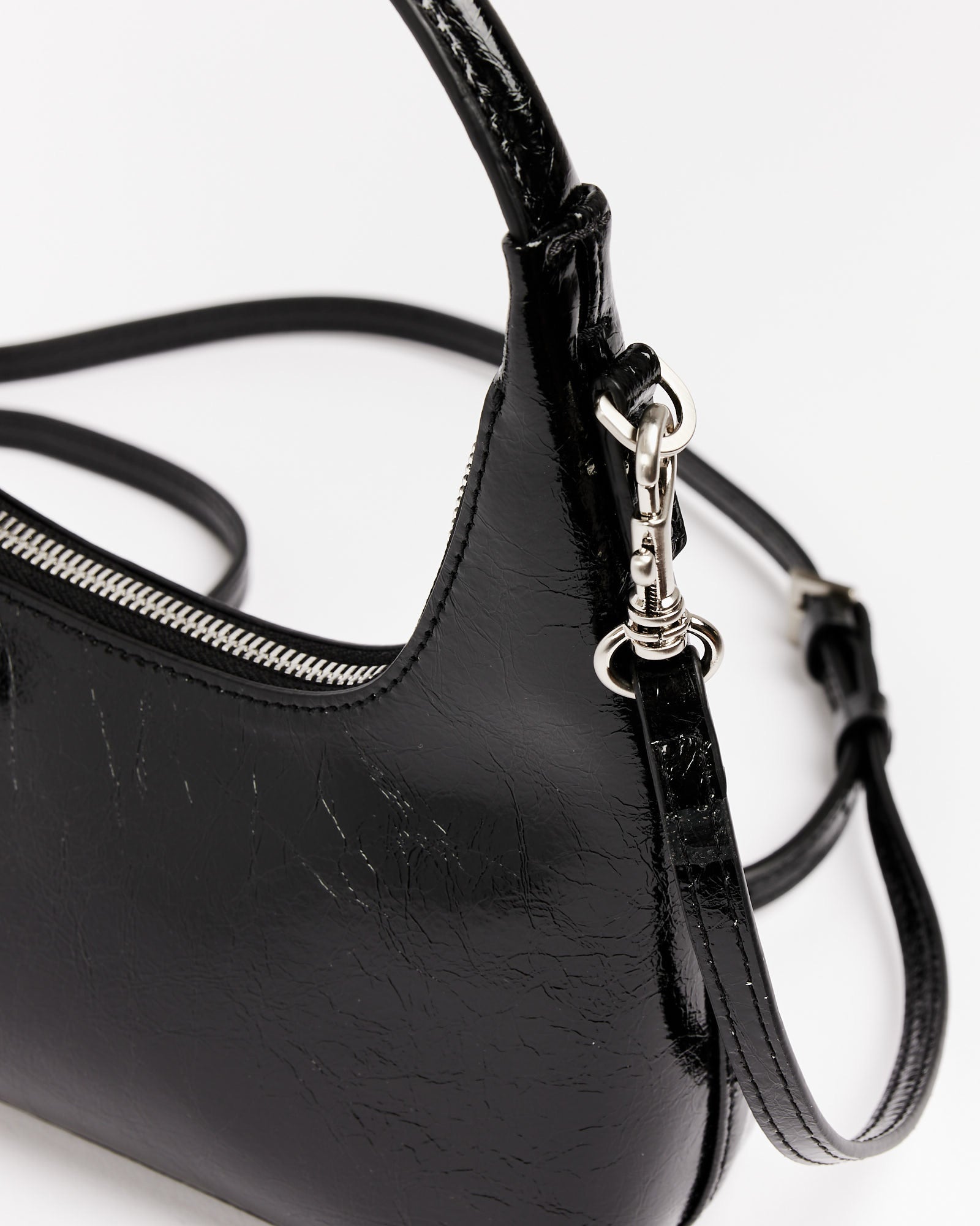 Marge Sherwood Small Zipper Bag in Black Crinkle (Brand New)