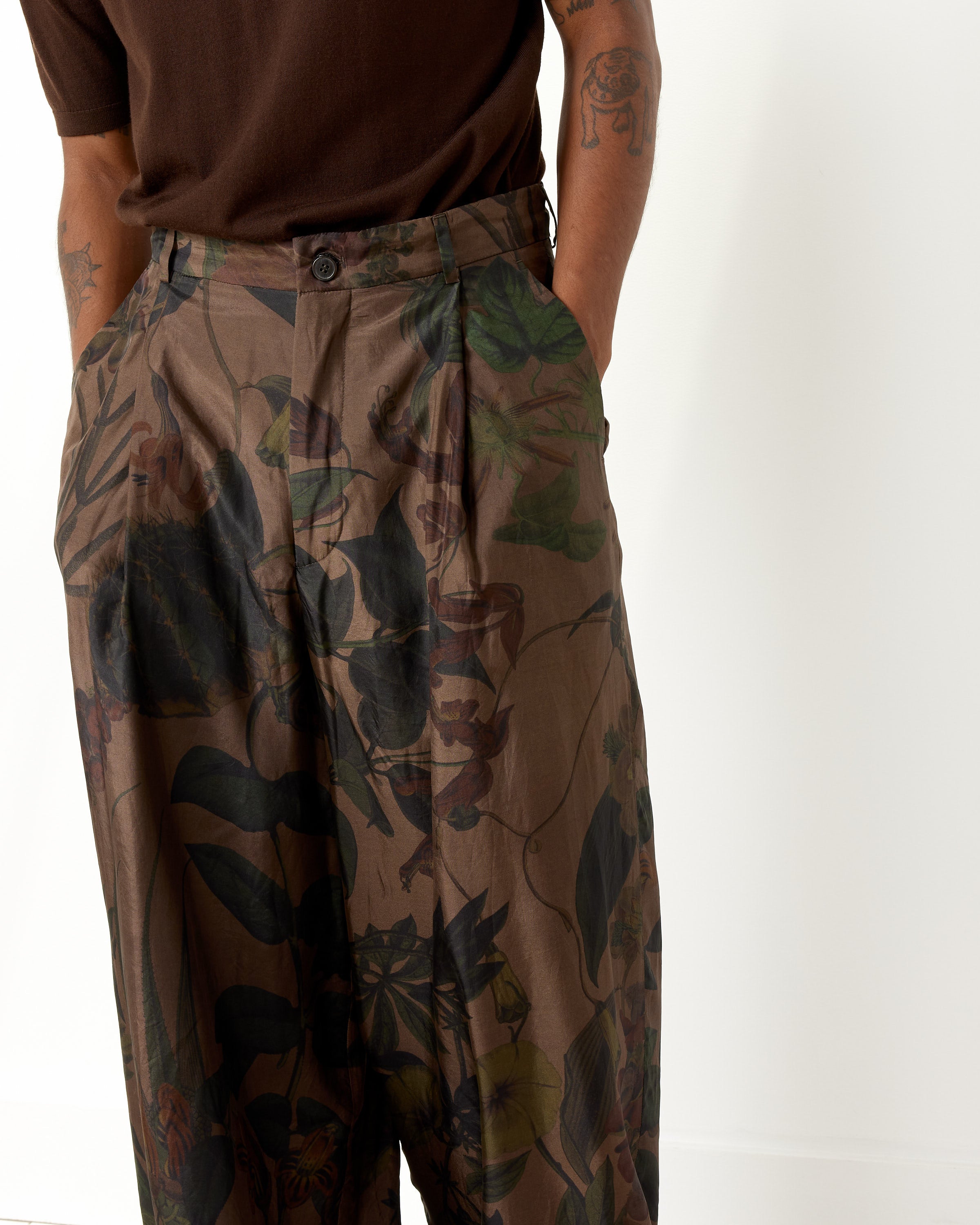 Silk Foliage Pant